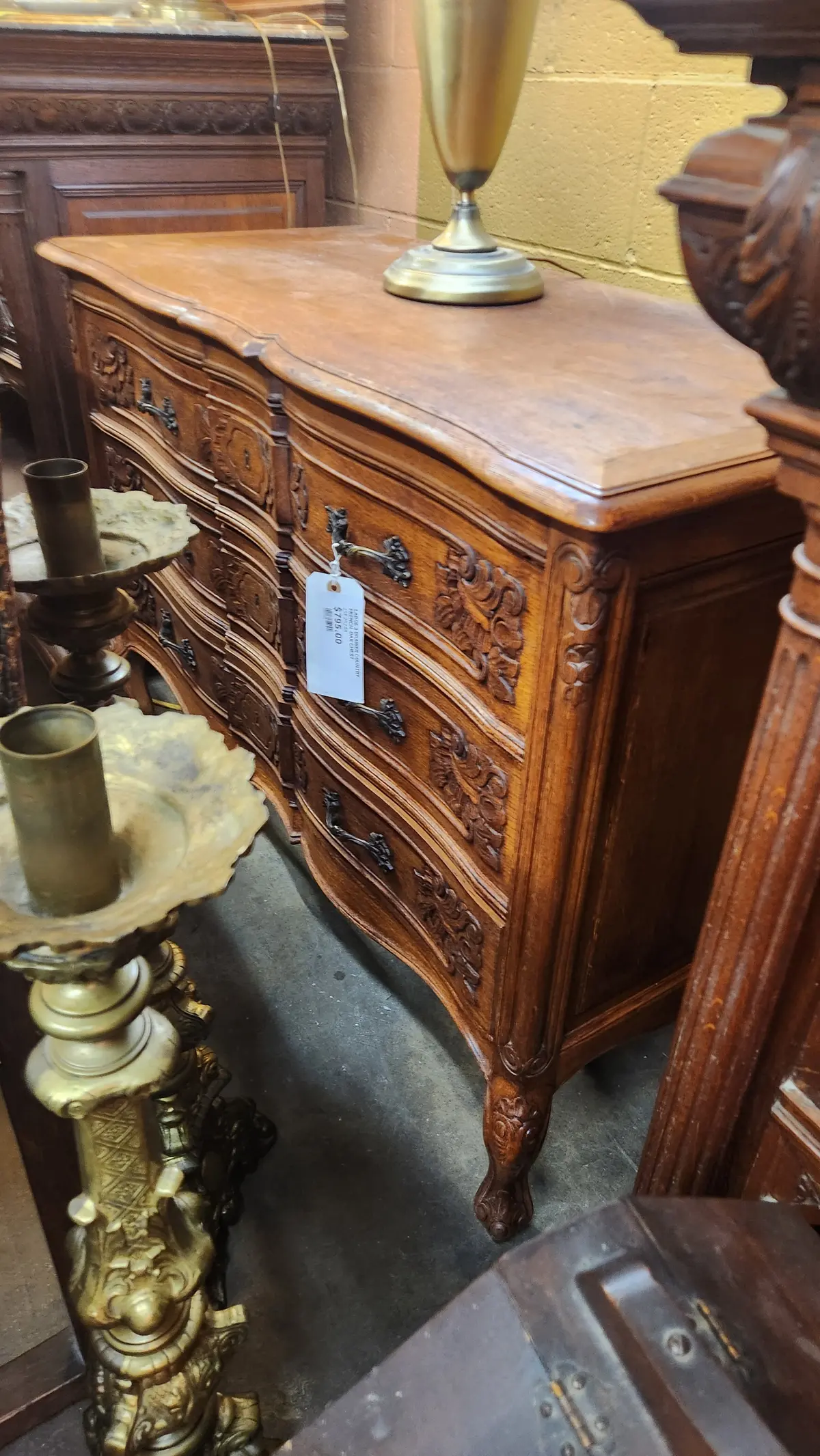 Large 3 Drawer Country French  Oak Chest 1