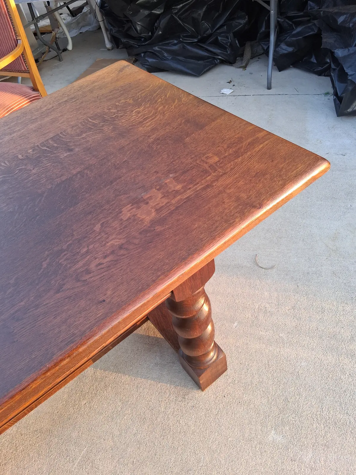 Barley Twist Oak Farm Table 1