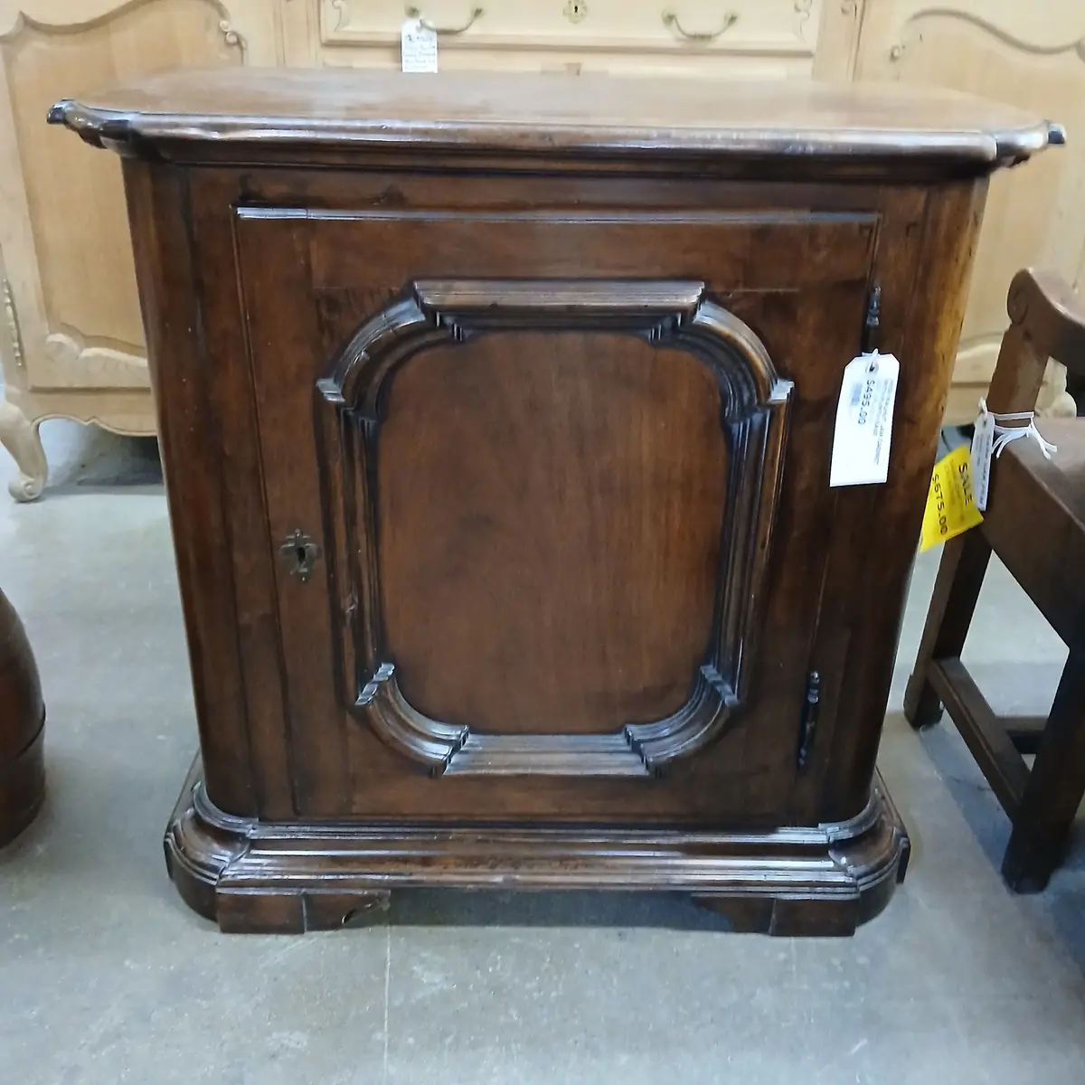 Wide Walnut Jam Cabinet With Plinth Base 1
