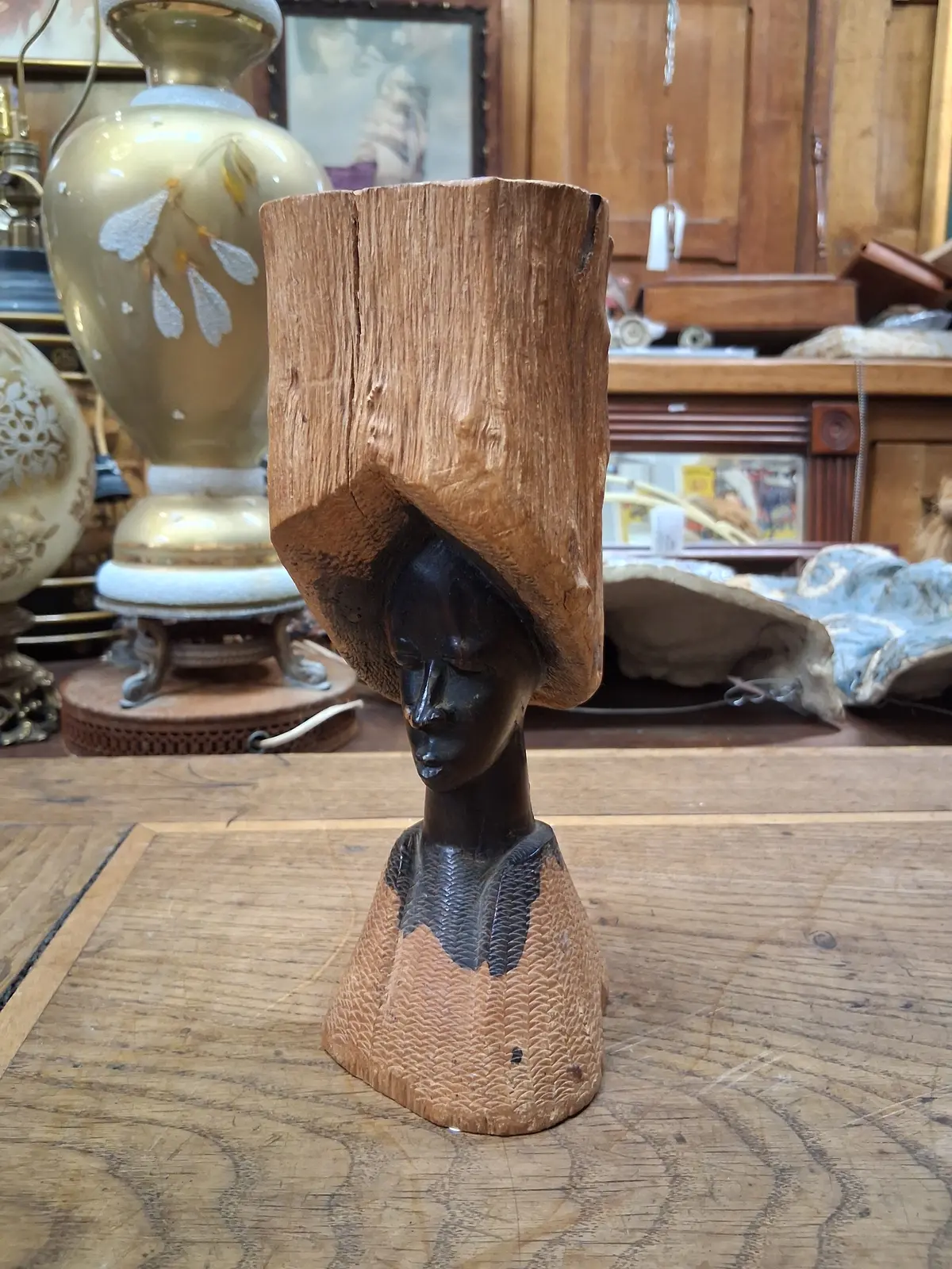 Ethiopian Carved Womans Head 1