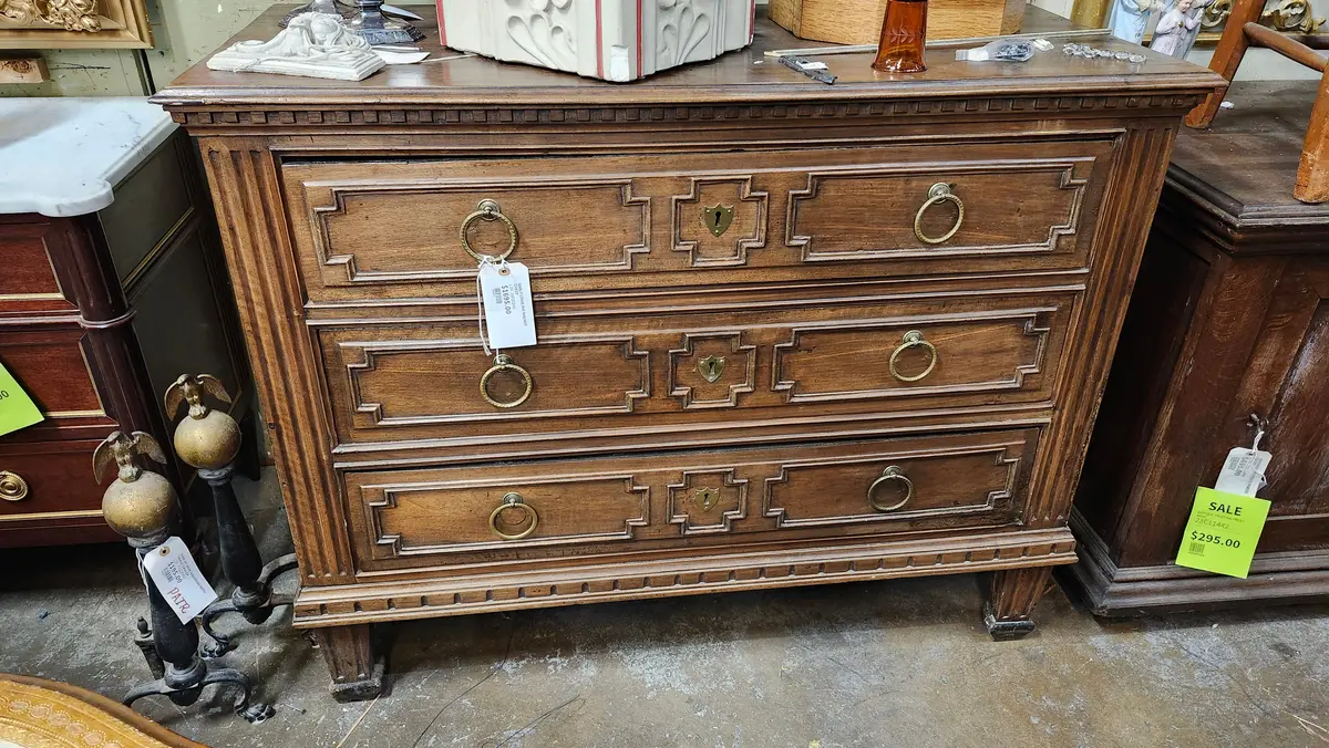 Early Louis Xvi Walnut  Chest 1