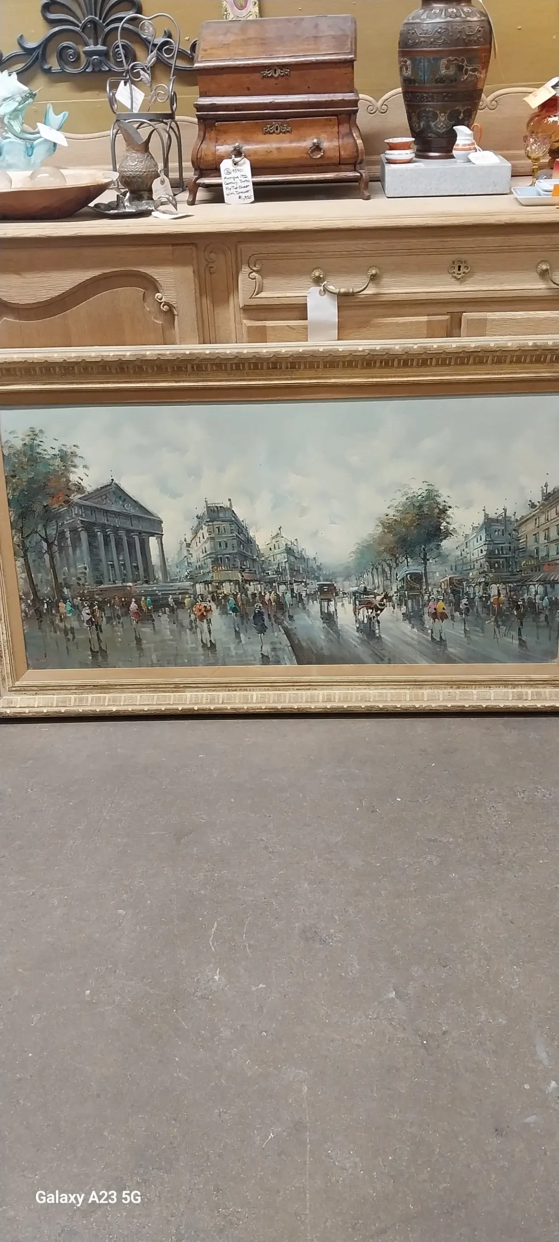 Large Midcentury Impressionist Street Painting 1