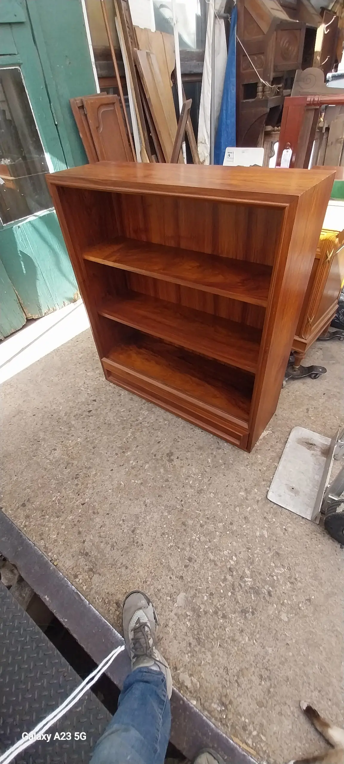 Tall Teak Midcentury Bookcase 1
