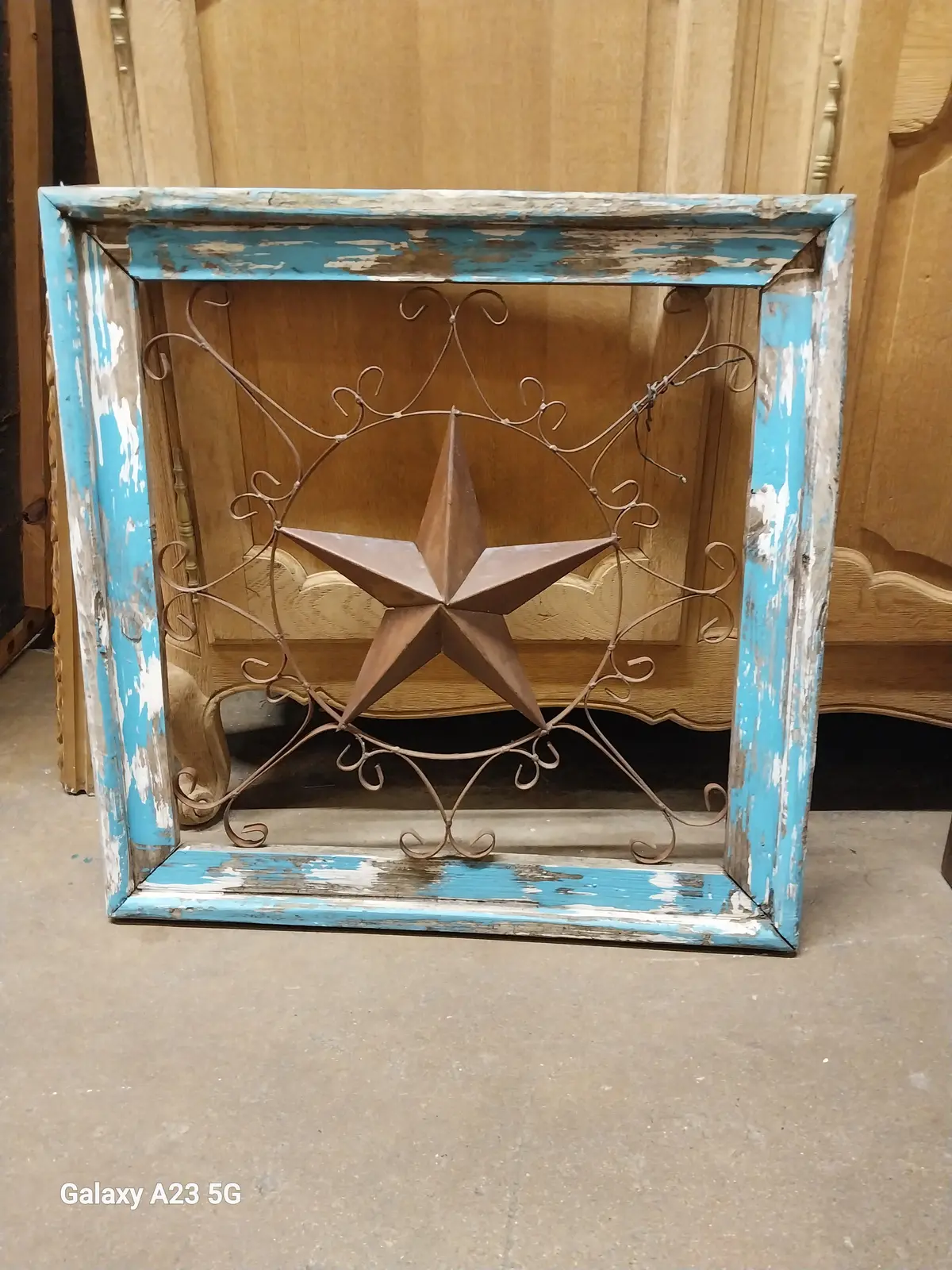 Wood Framed Metal Star 1