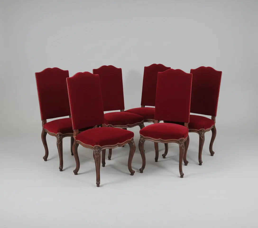 Set Of 6 Highback Louis Xv Chairs 1