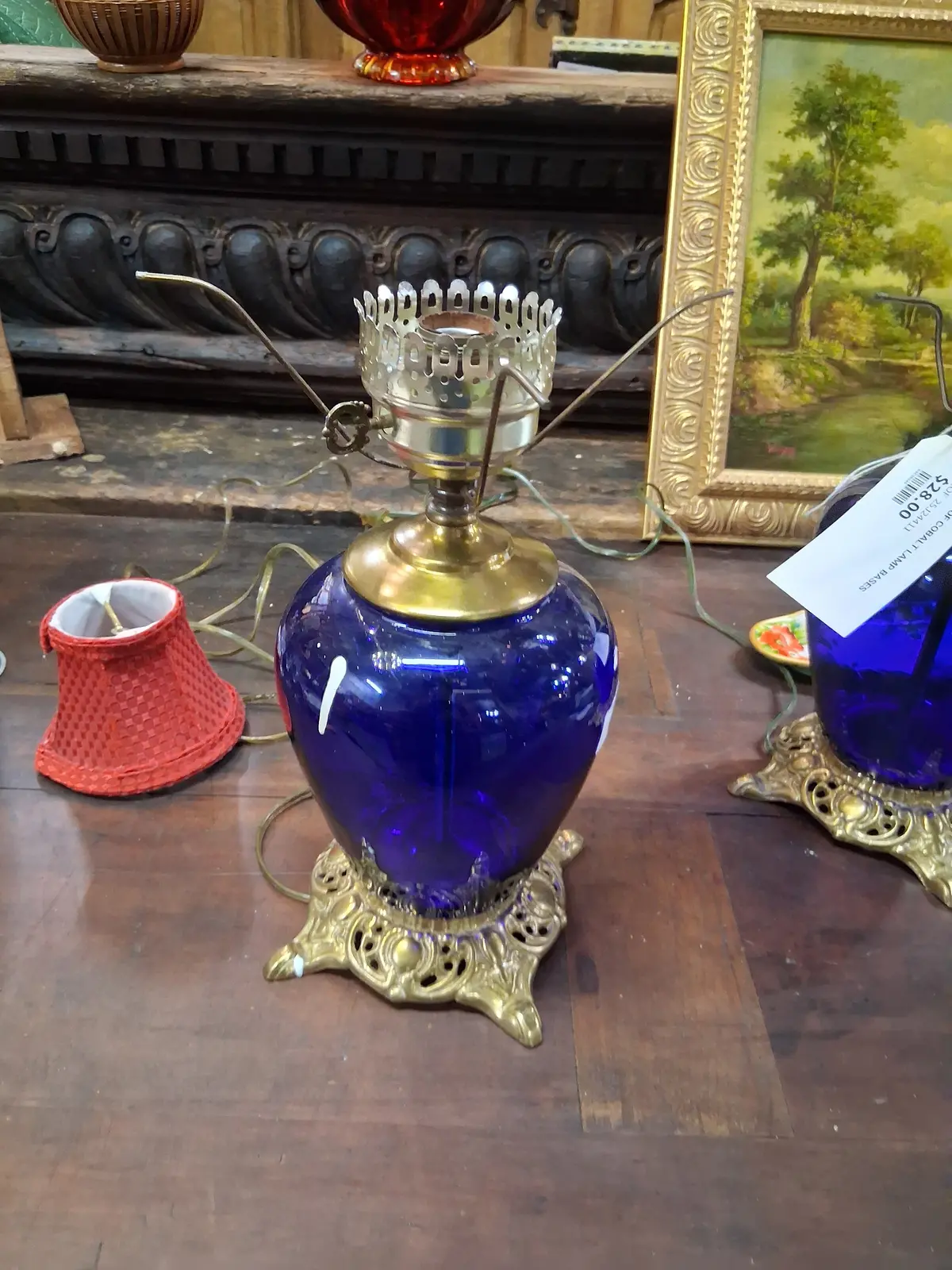 Pair Of Cobalt Lamp Bases 1