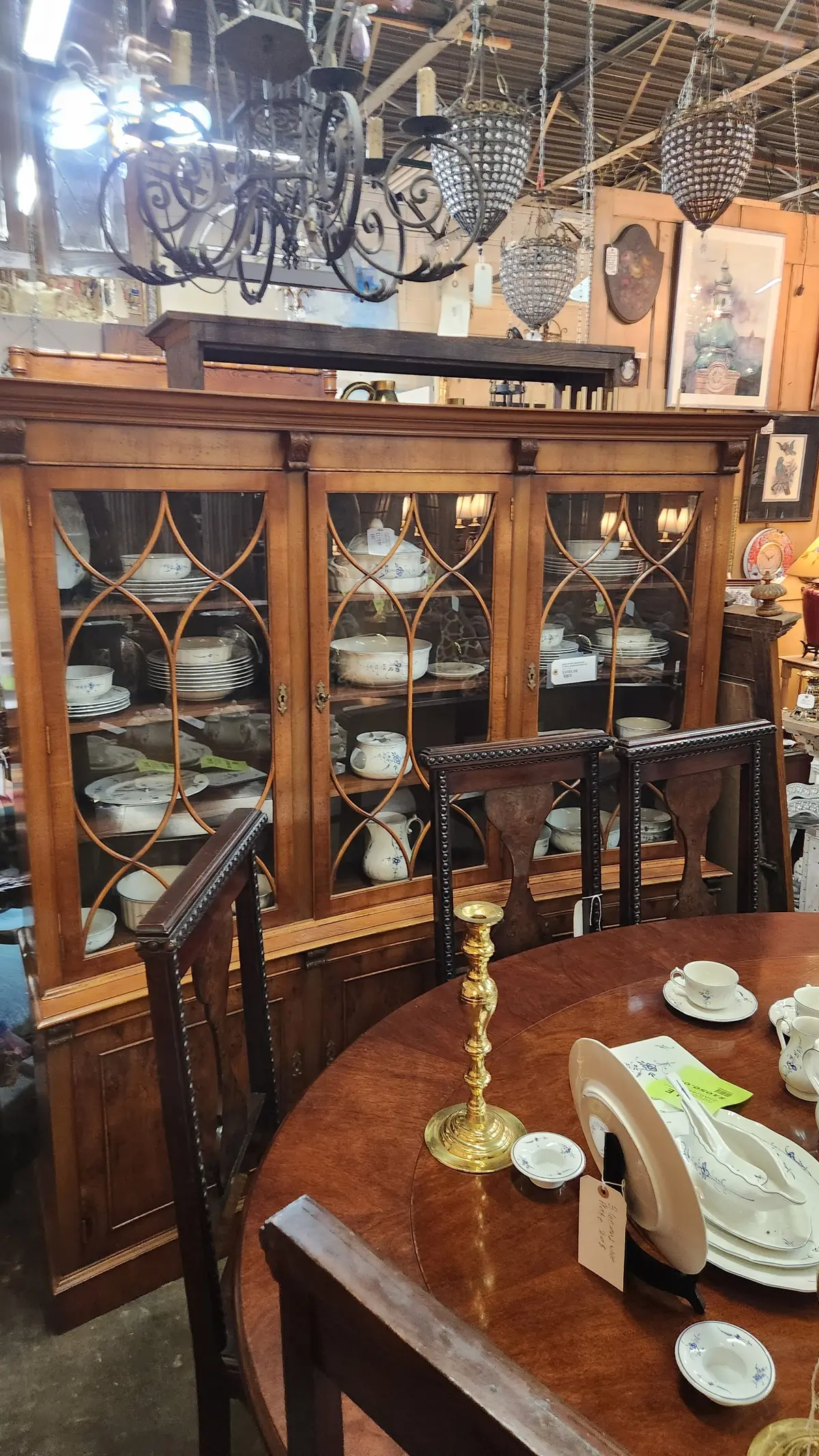 Midcentury Mahogany Curved Bookcase/Display 1