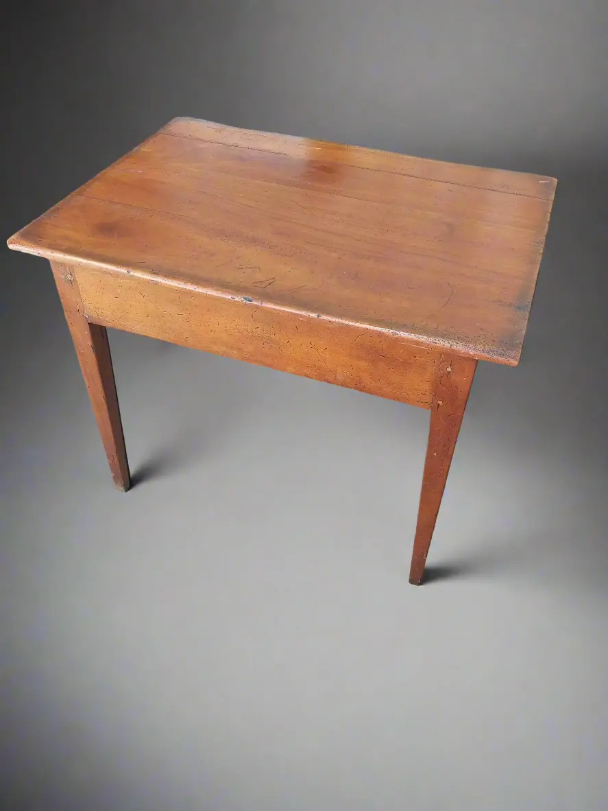19Th Century Taper Leg Cherry Side Table 1