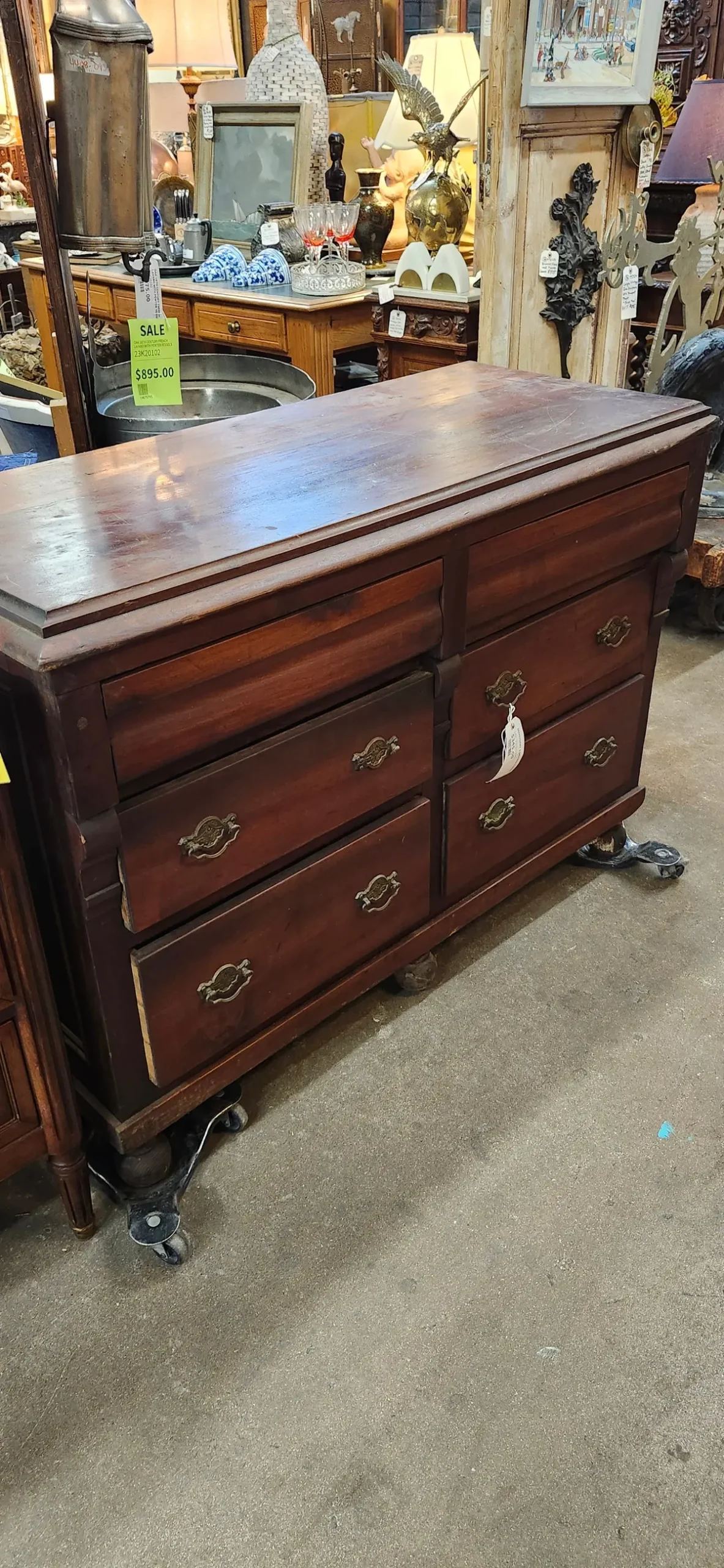 Mahogany 6 Drawer Chest 1