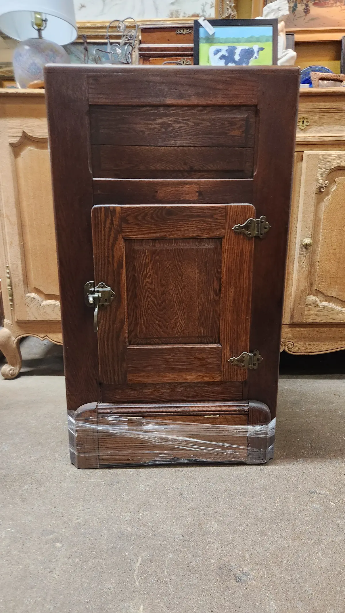 Small Oak American Ice Box 1