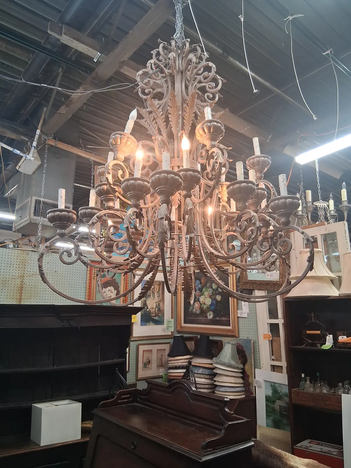 Large Metal Chandelier 1