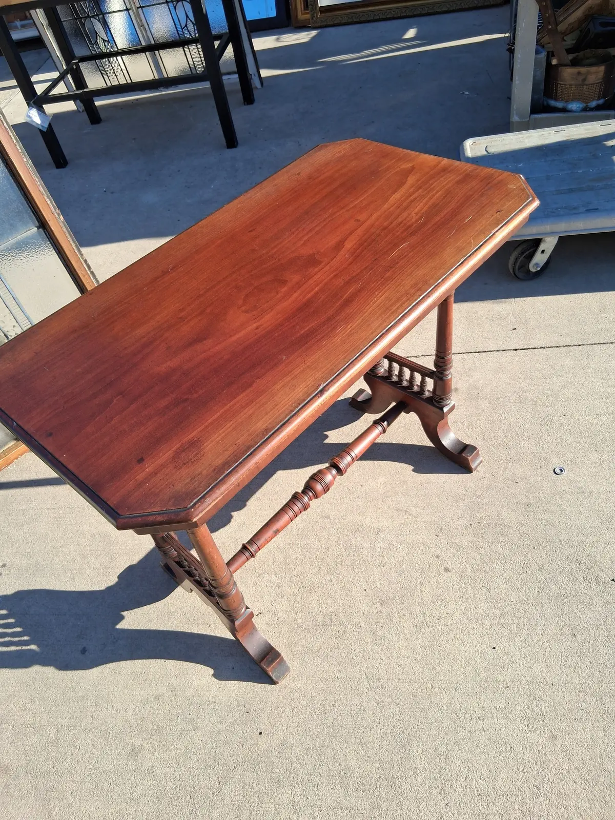 Edwardian Walnut Console Table 1