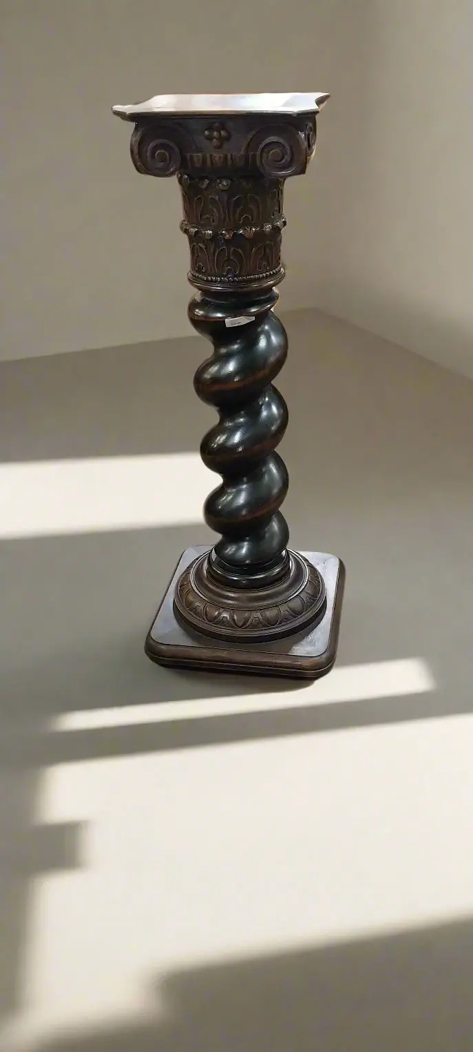 Huge Barley Twist Oak Pedestal 1