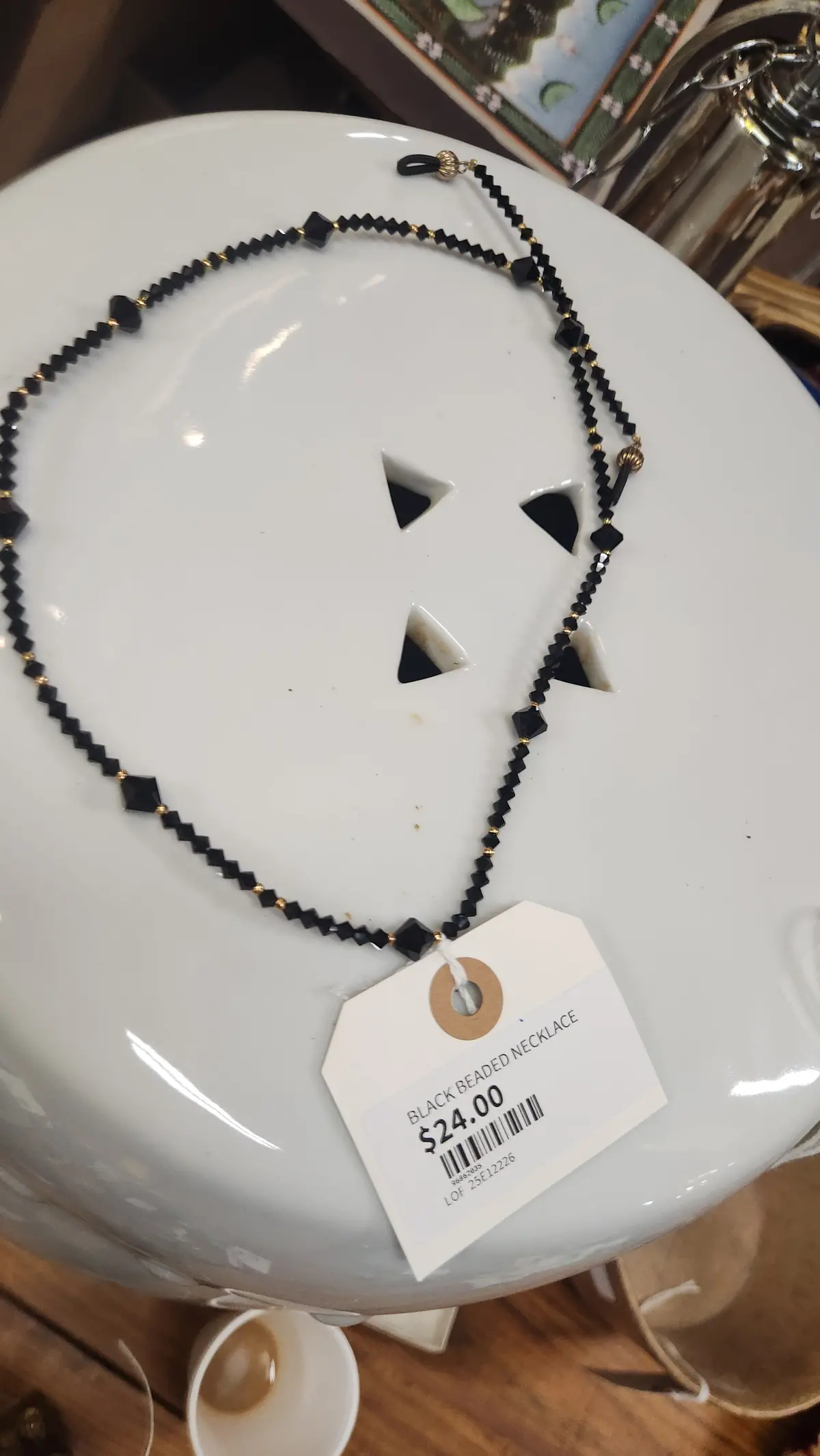 Black Beaded Necklace 1