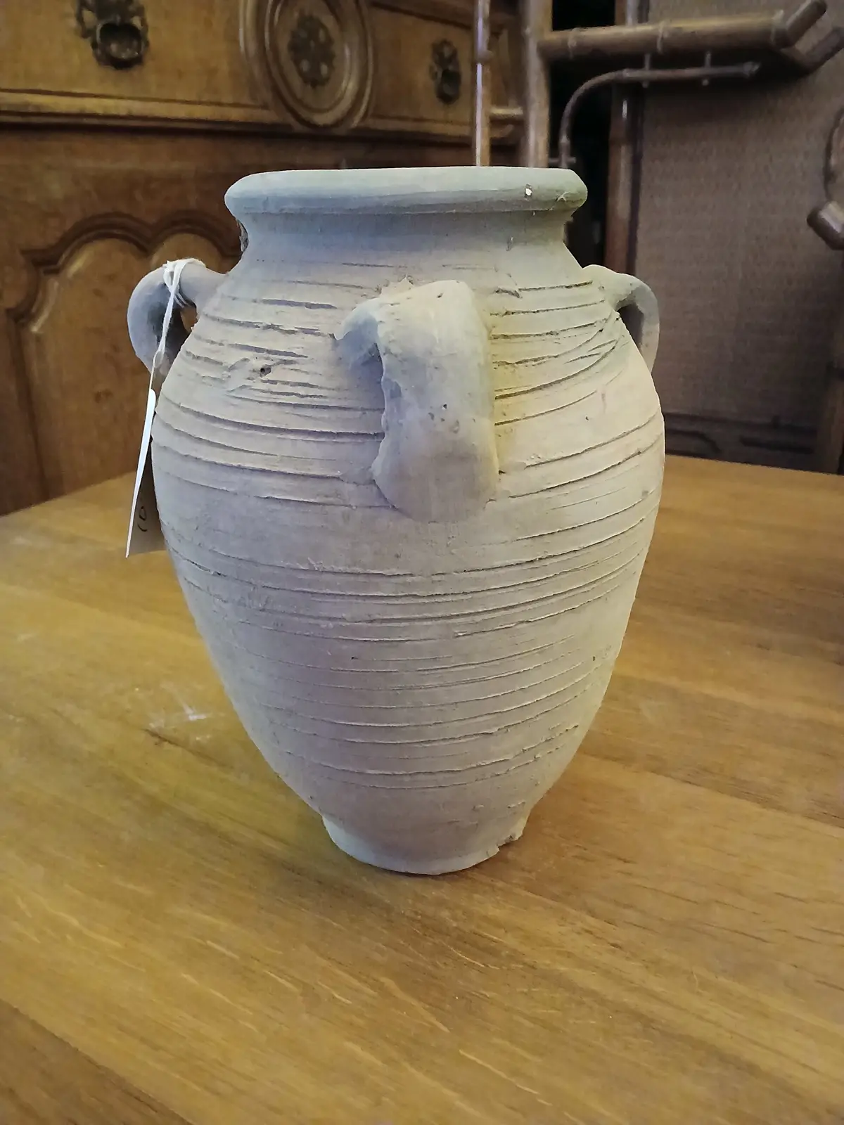 Small 3 Handle Terra Cotta Vase 1