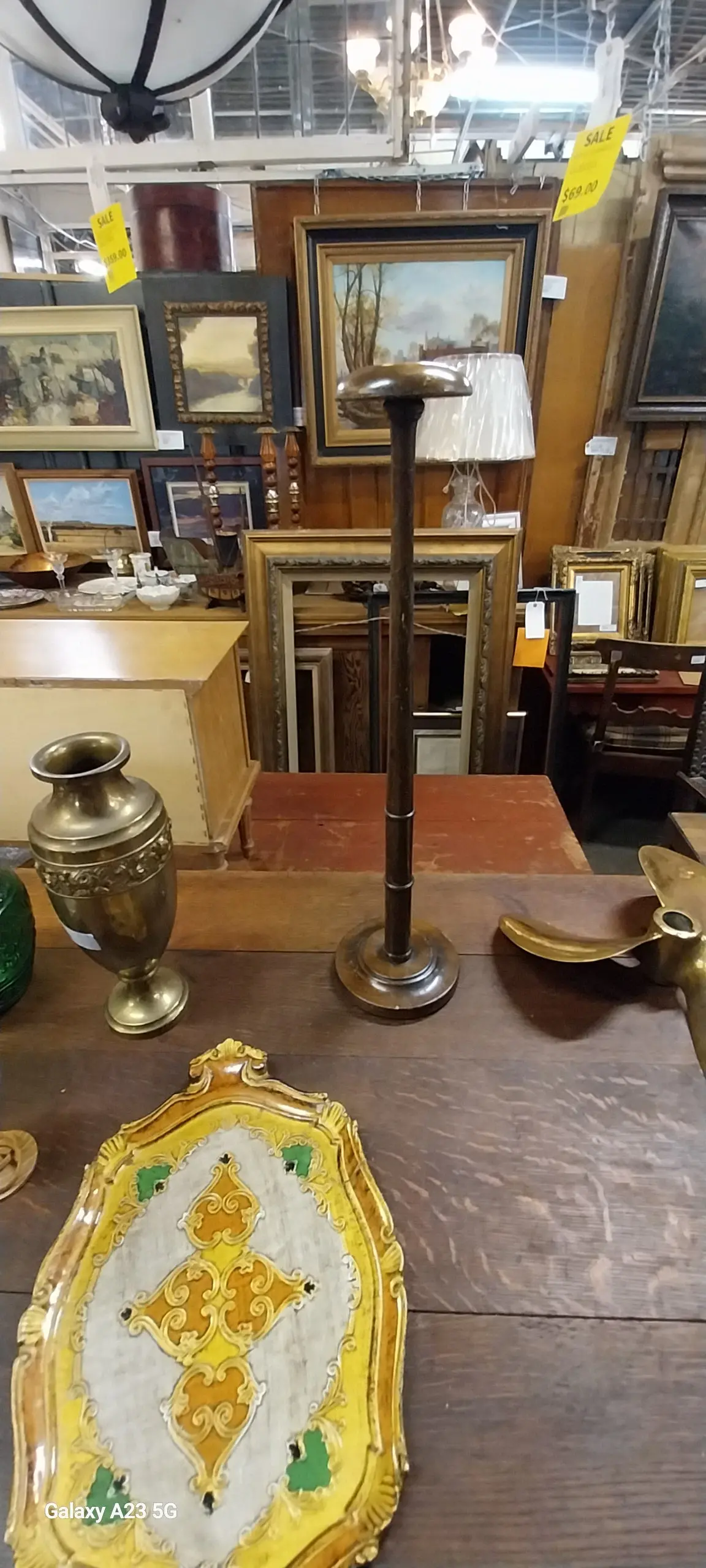 Tall Wood Hat Stand 1