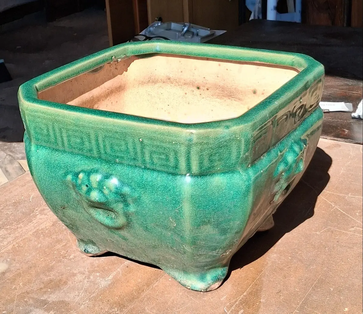 Green Glazed Planter 1