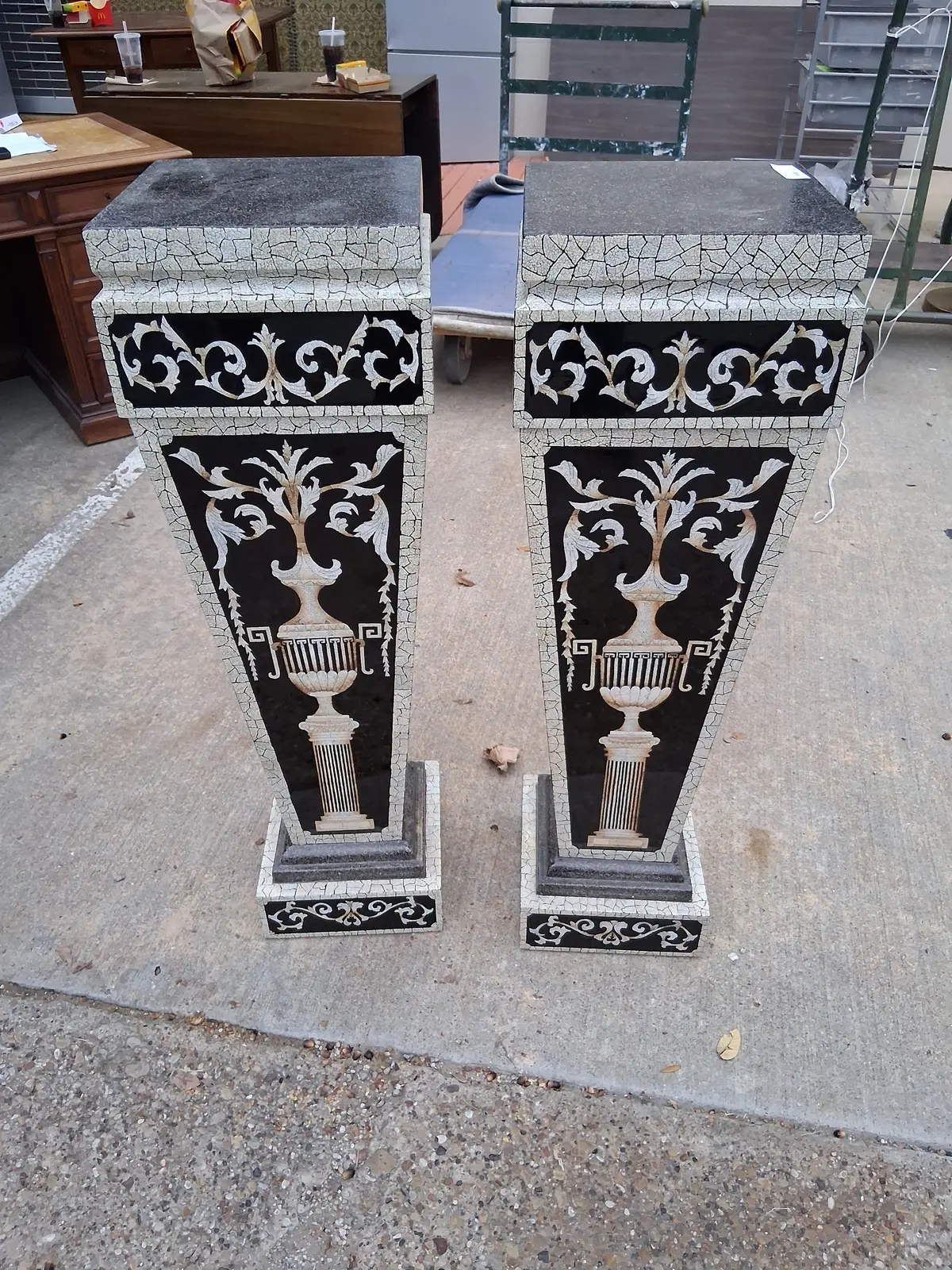 Pair Of Maitland Smith Decorative Pedestals 1