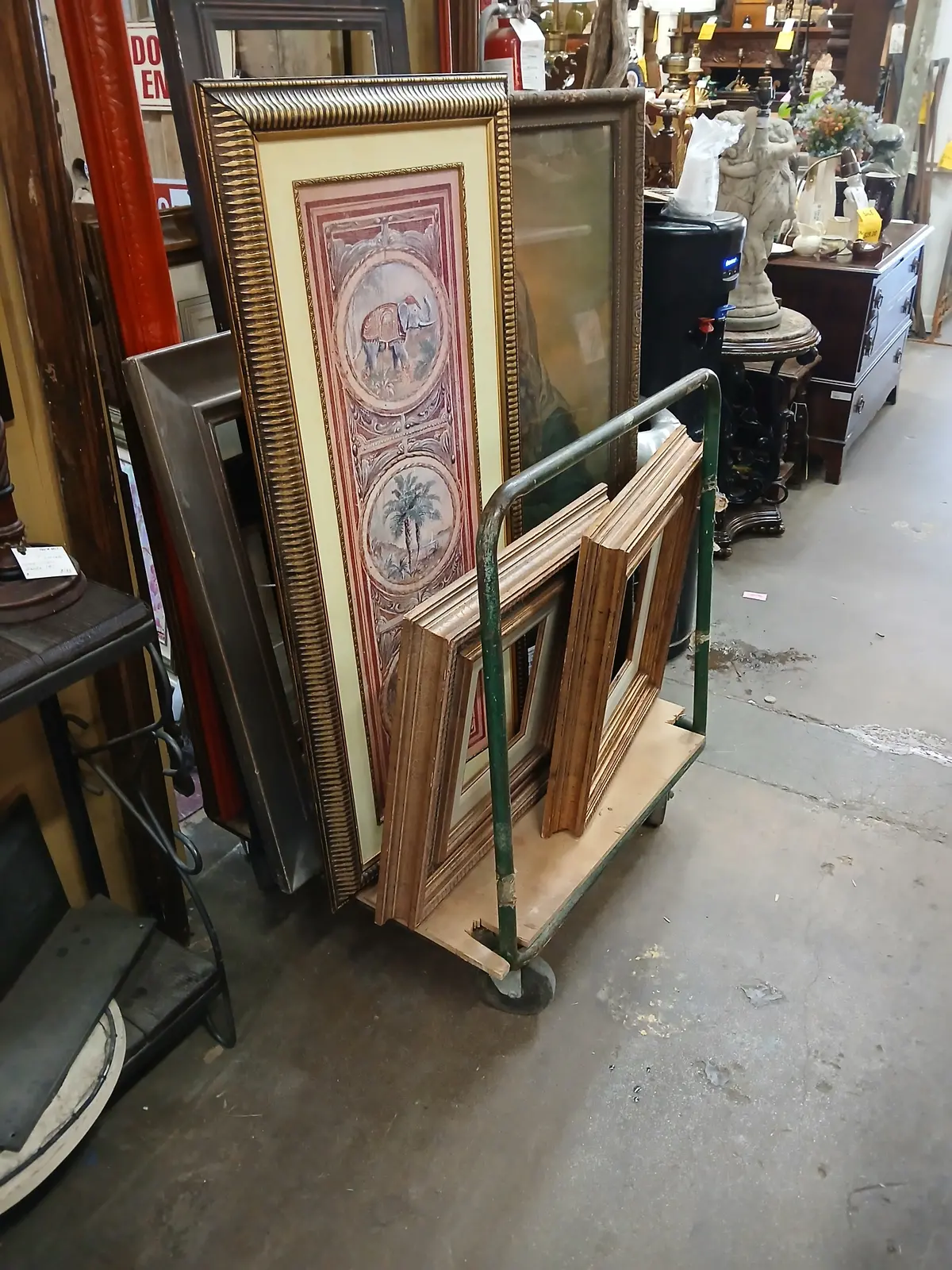 Green Rolling Cart 1