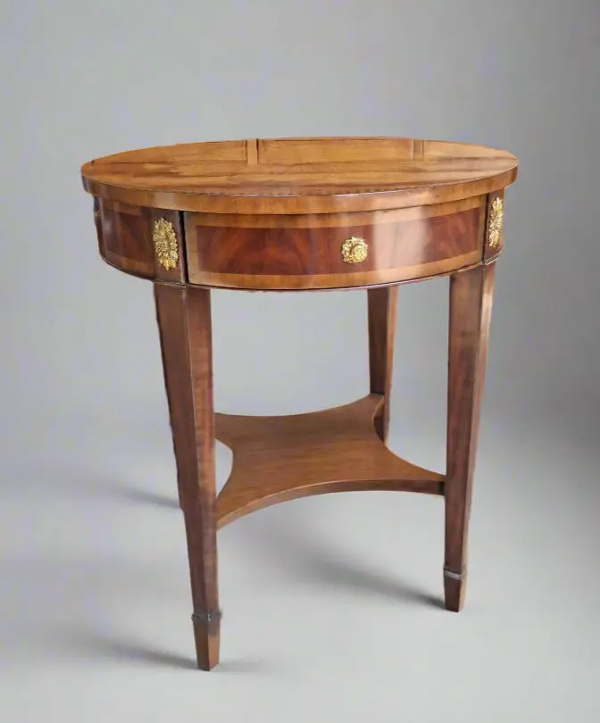 Maitland Smith Federal Style Inlaid Round Ocassional Table 1