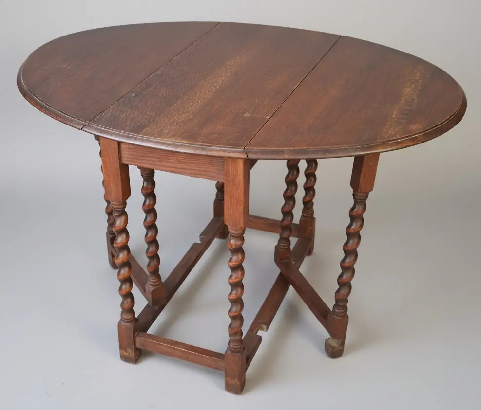 Small Barley Twist Drop Leaf Table 1