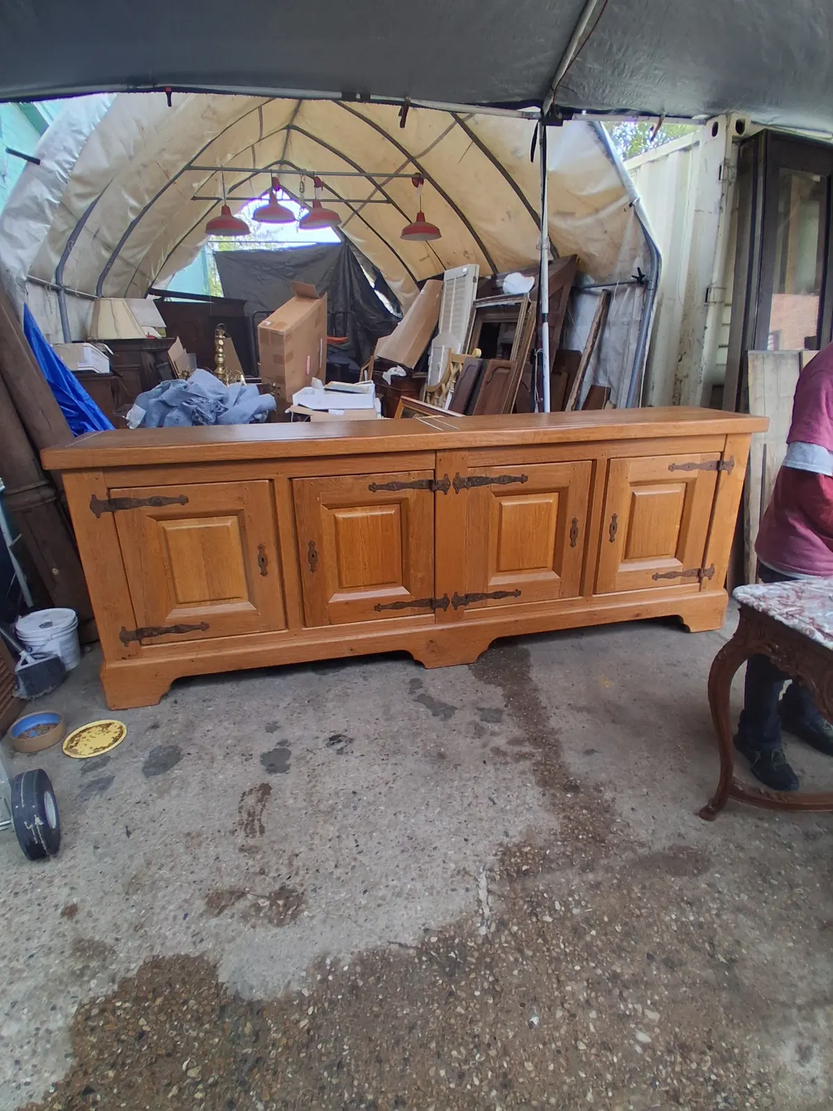 Rough Hewn Rustic Oak Sideboard 1