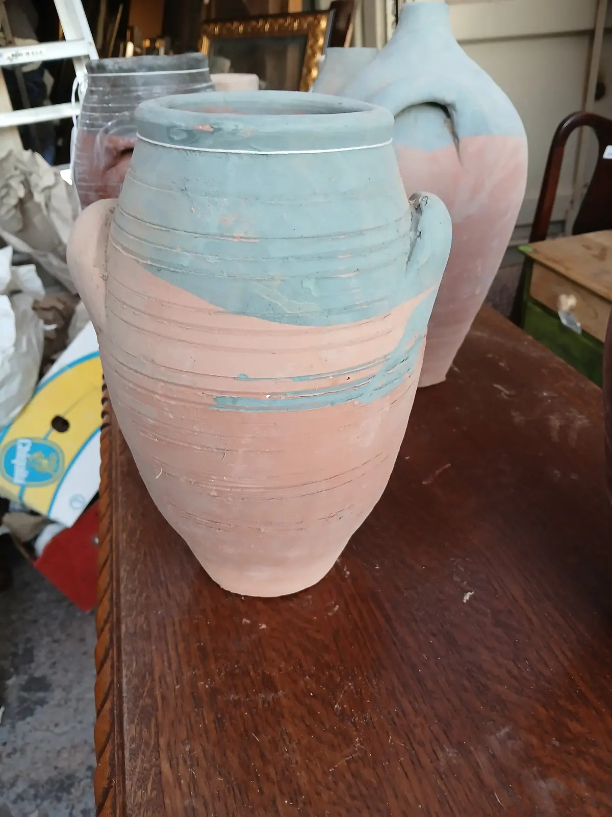 Terra Cotta Half Painted Vessel 1
