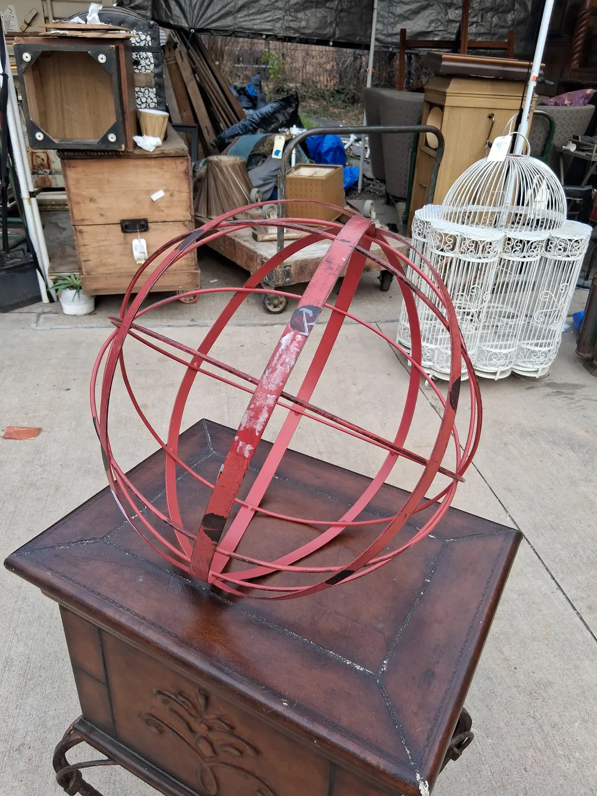 Red Metal Sphere 1