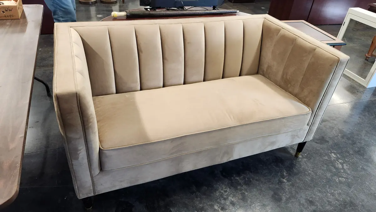 Suede Love Seat 1