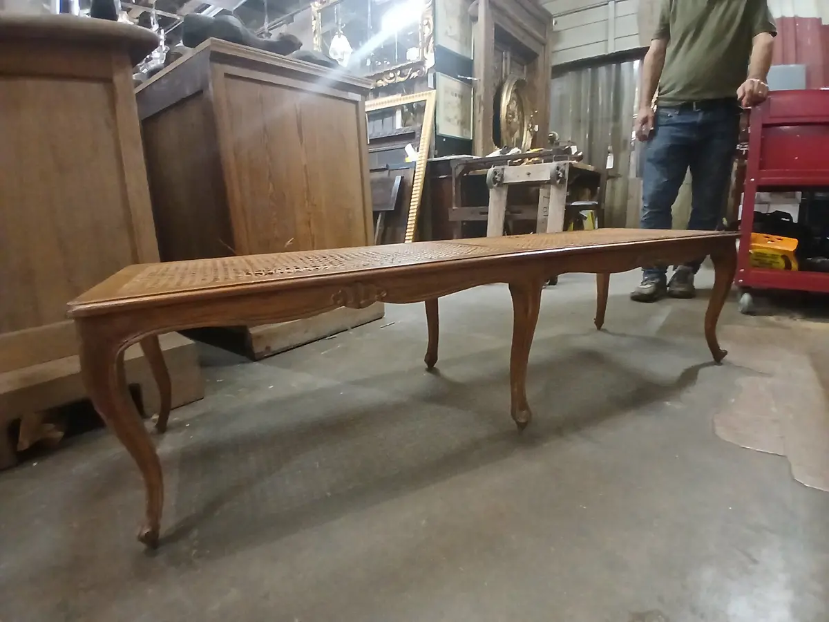 Long Hand Carved French Bench - No Seat 1