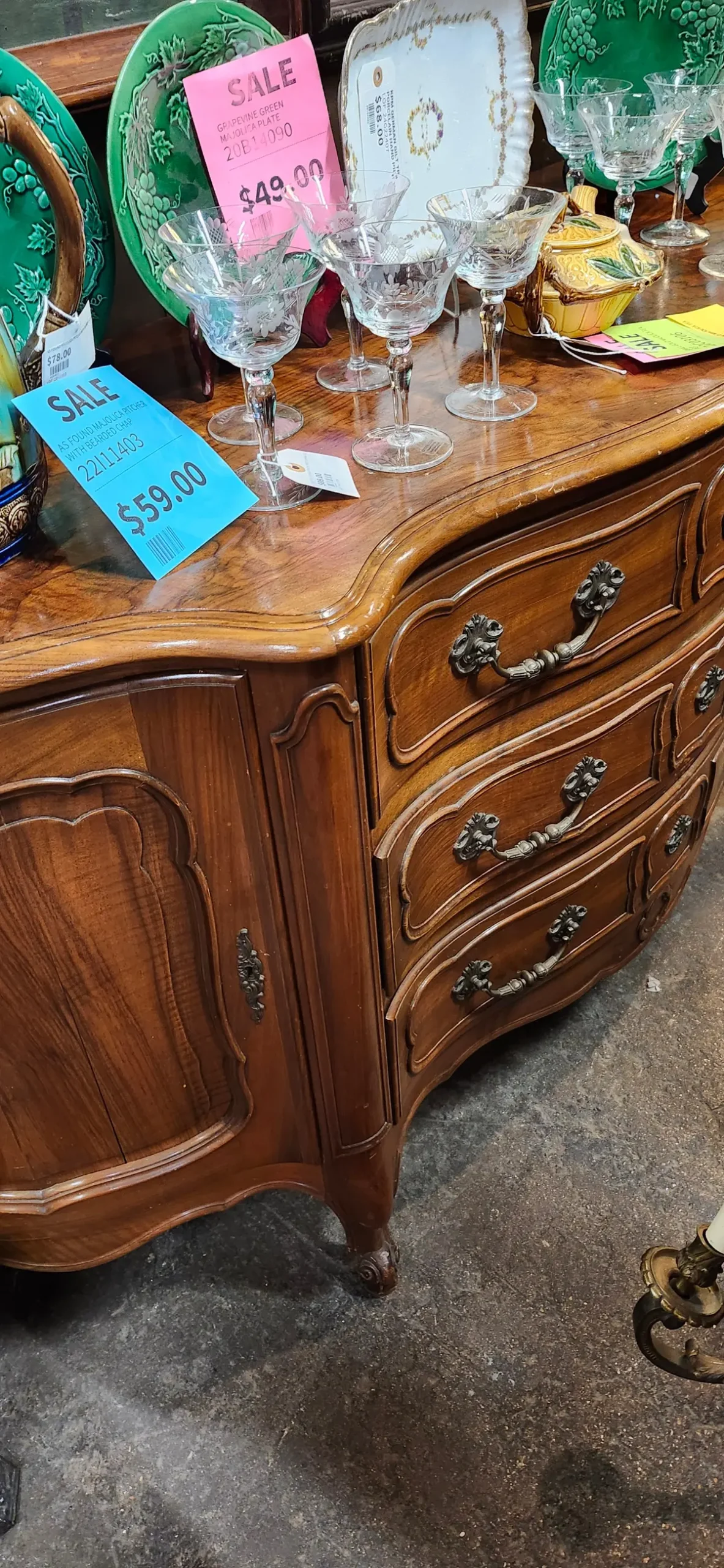 Louis Xv Circassion Walnut Curved End Server 1