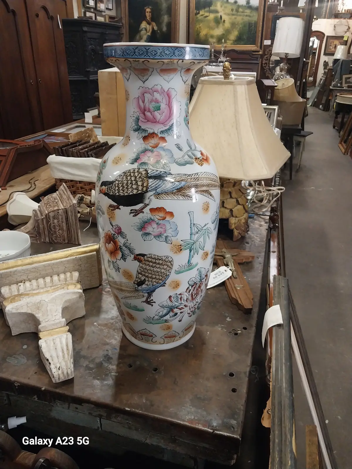 Tall Single Chinese Porcelain Vase 1