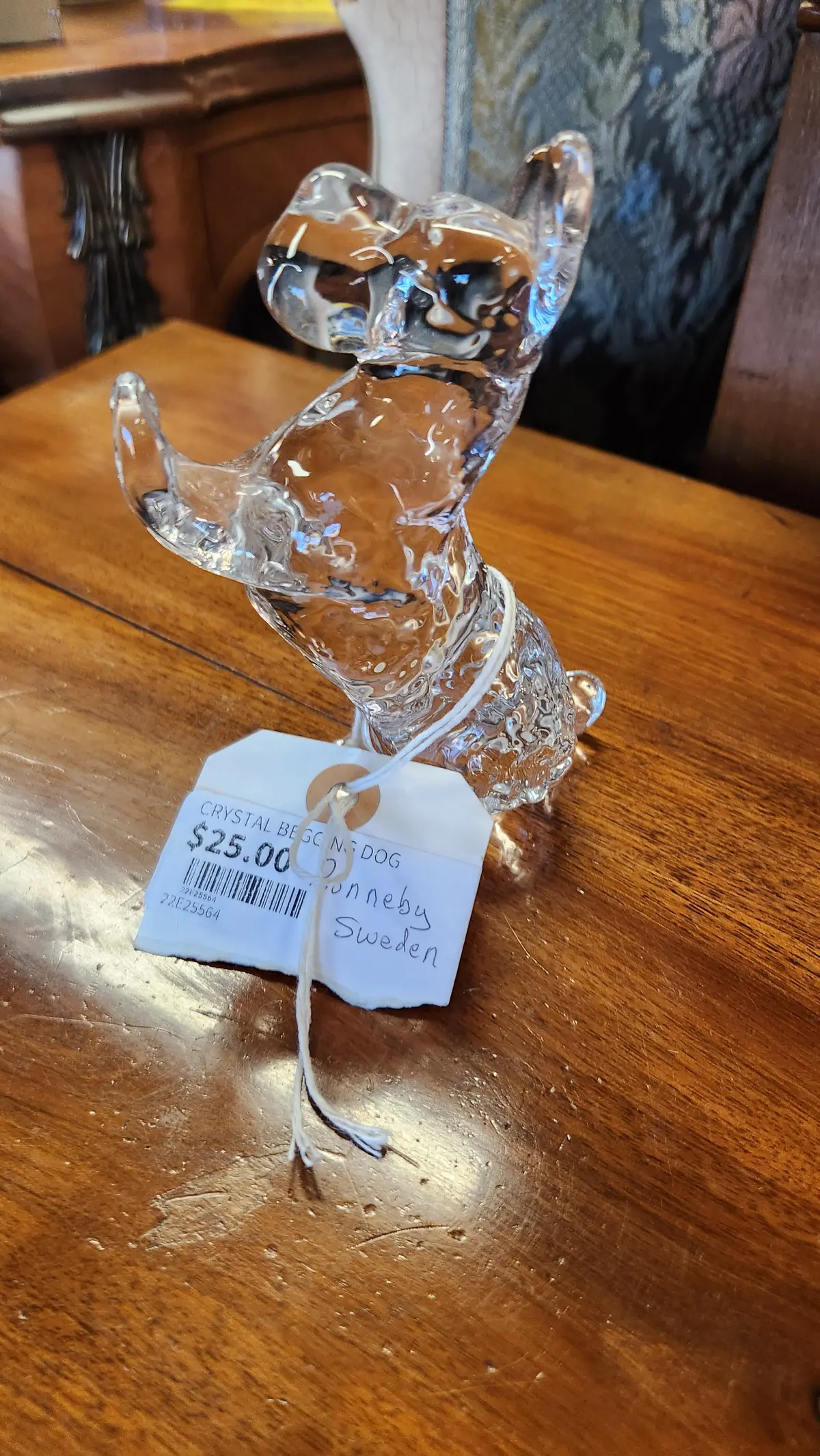 Ronneby Sweden Crystal Begging Dog 1