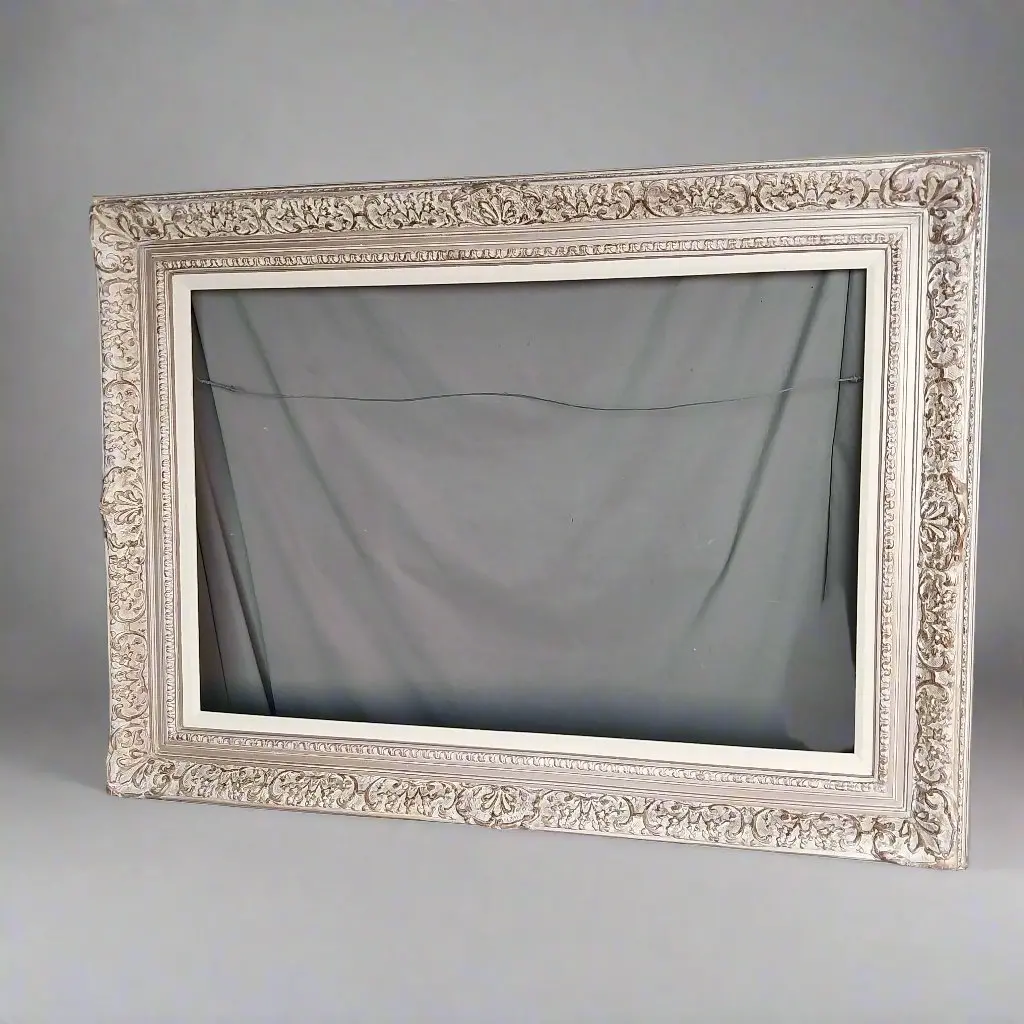 Ornate Taupe Whitewashed Frame 1