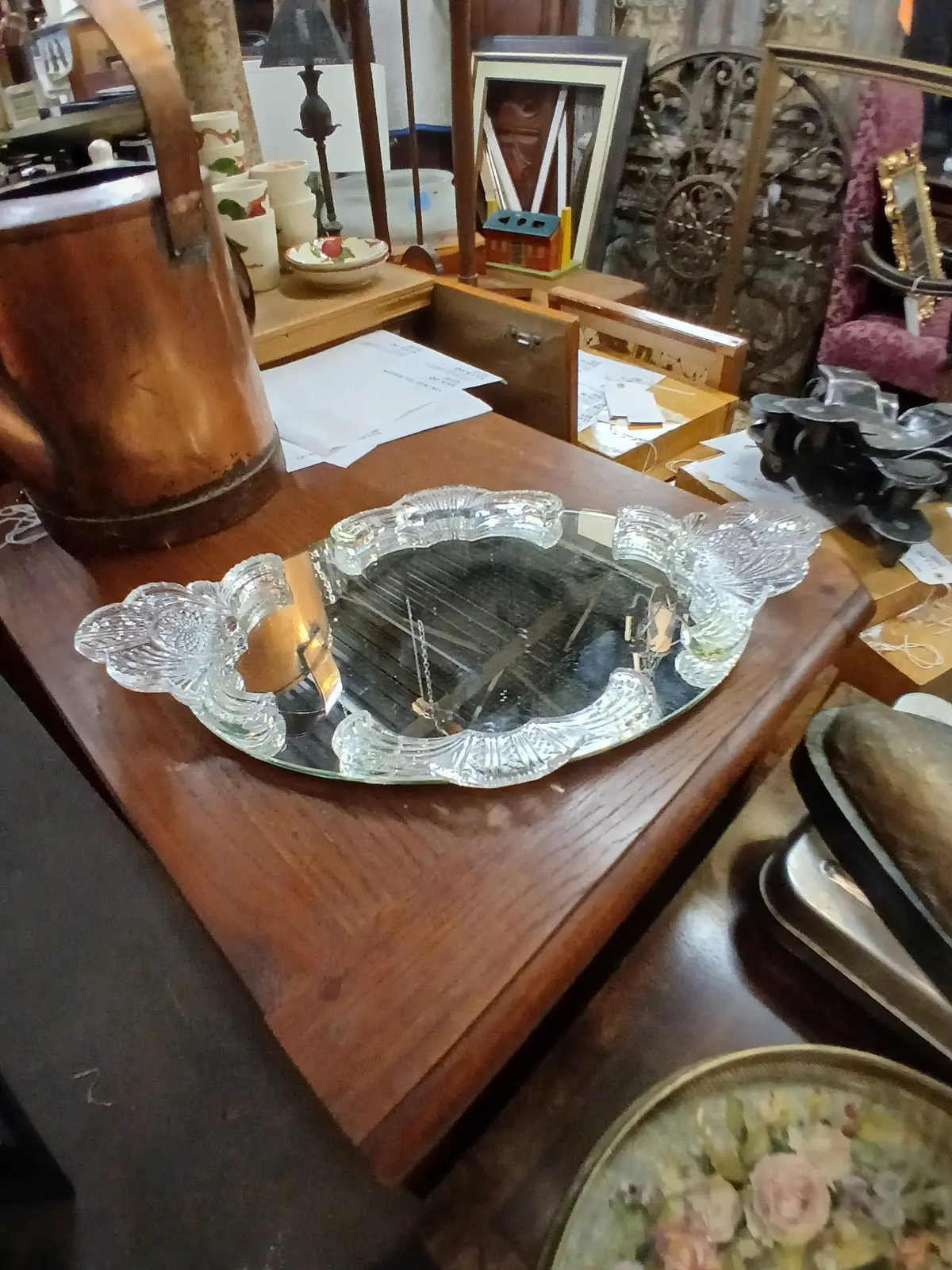 Venetian Glass Style Dresser Mirror Tray 1