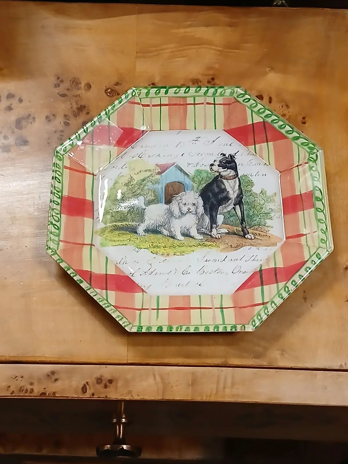 Octagon Shaped Dog Plate 1