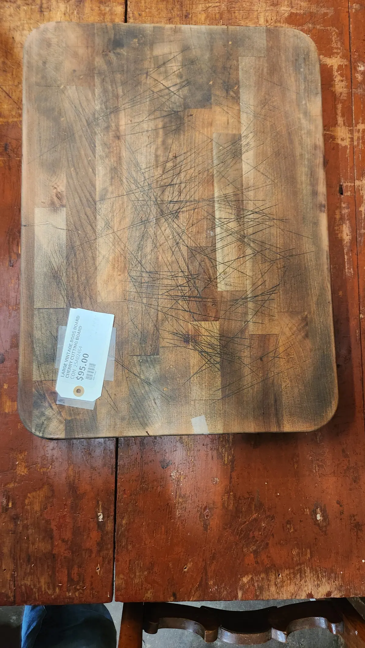 Large Vintage Boos Board Cherry Cutting Board 1