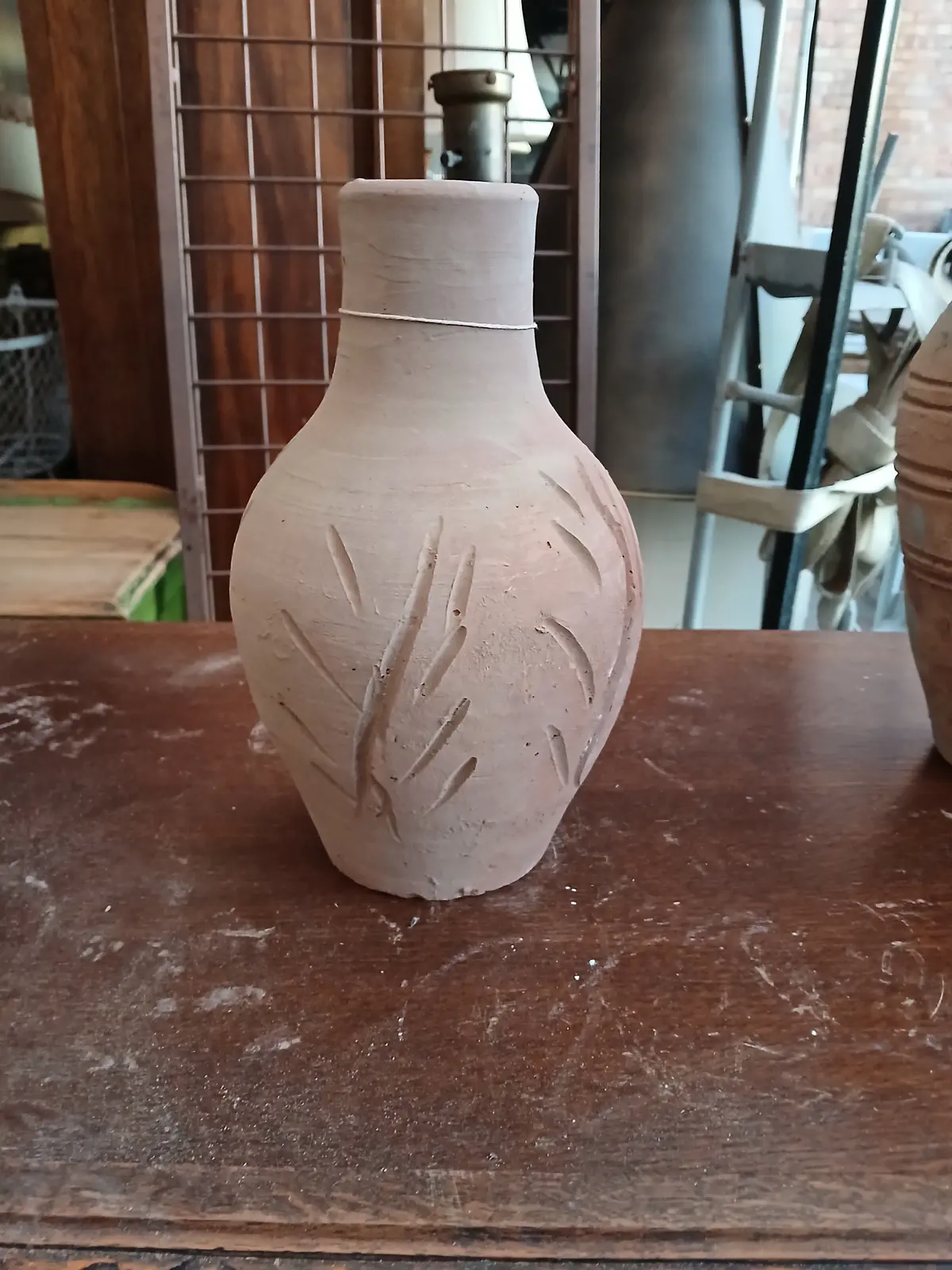 Terra Cotta Vase With Olive Branch 1