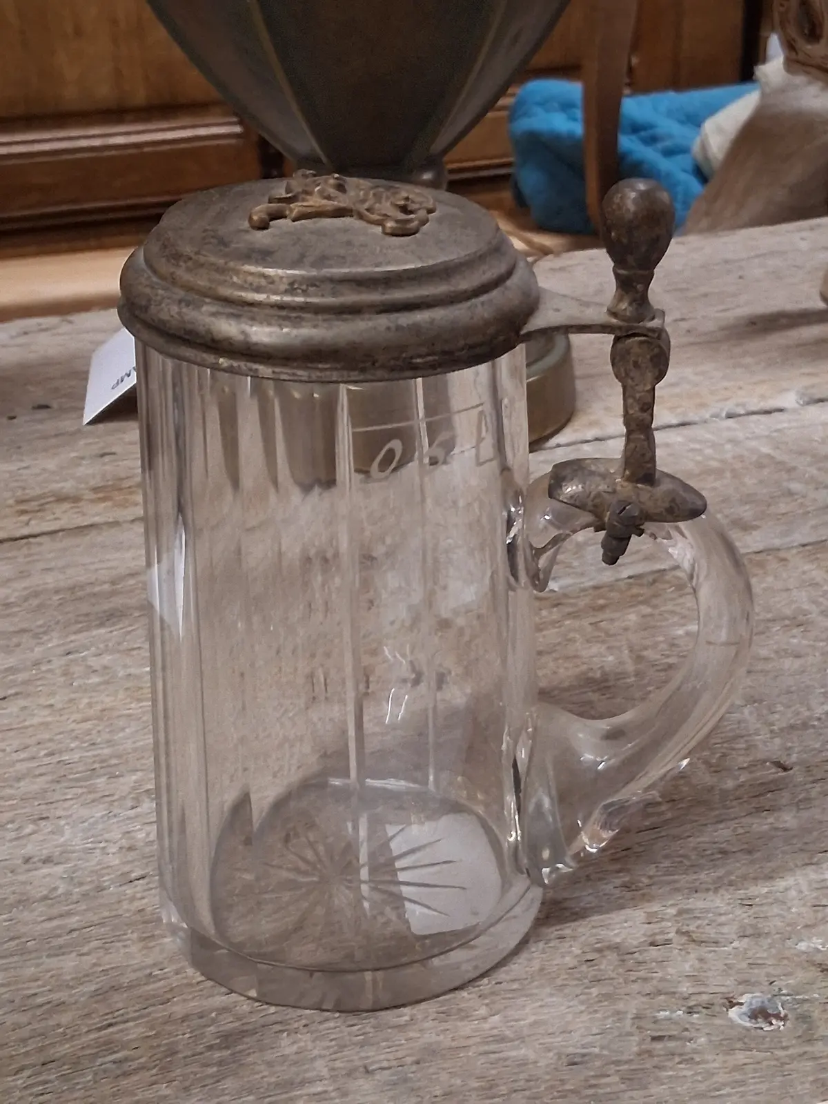 Crystal And Brass Stein 1