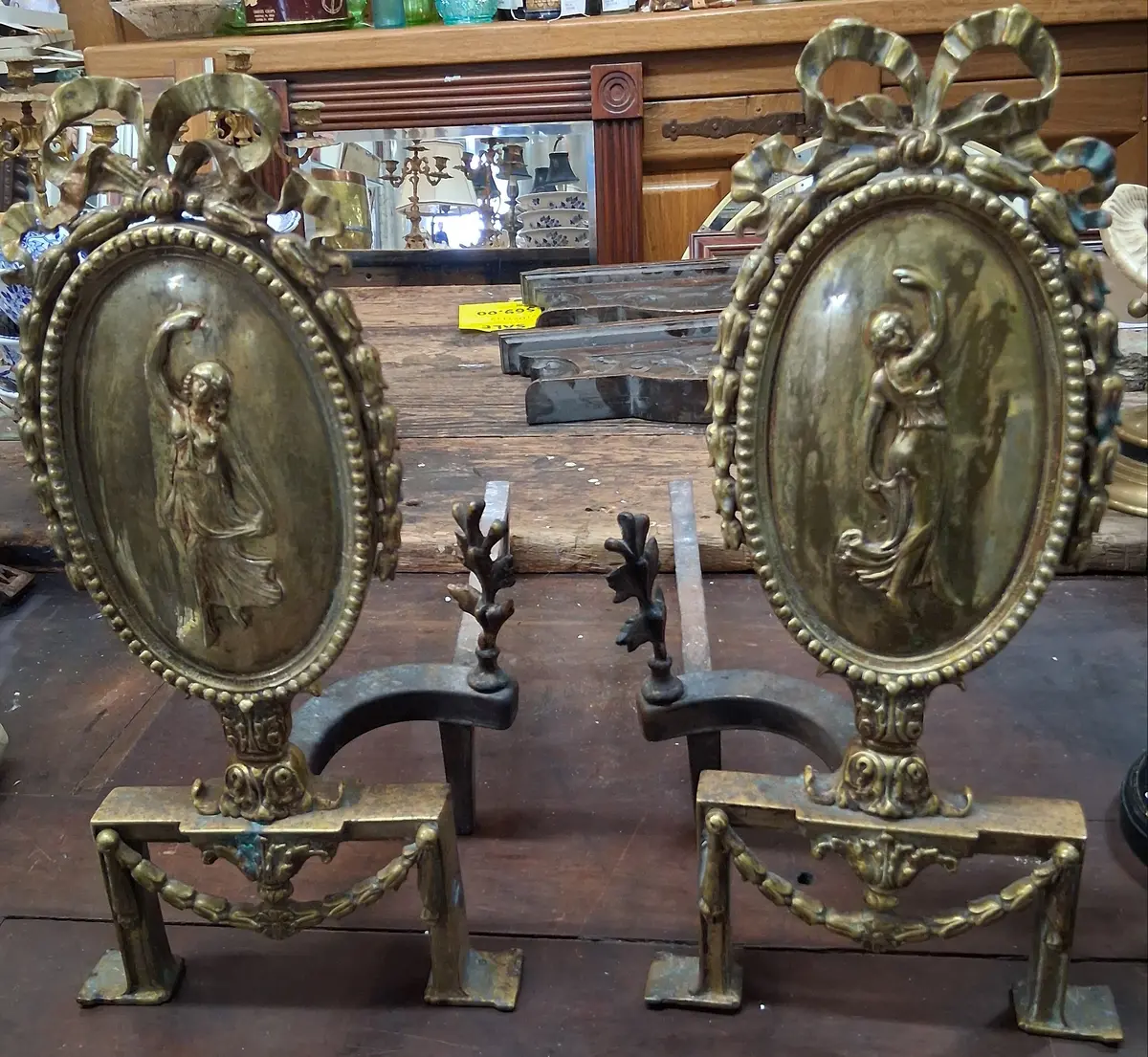 Pair Of Louis Xvi Andirons 1
