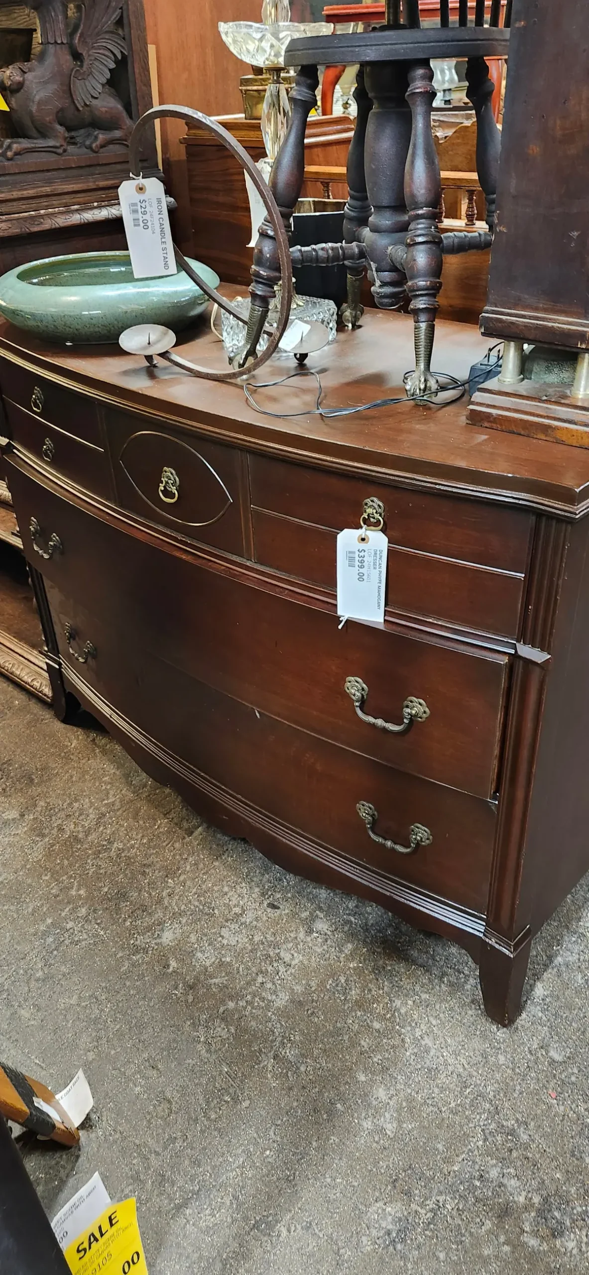 Duncan Phyfe Mahogany Dresser 1