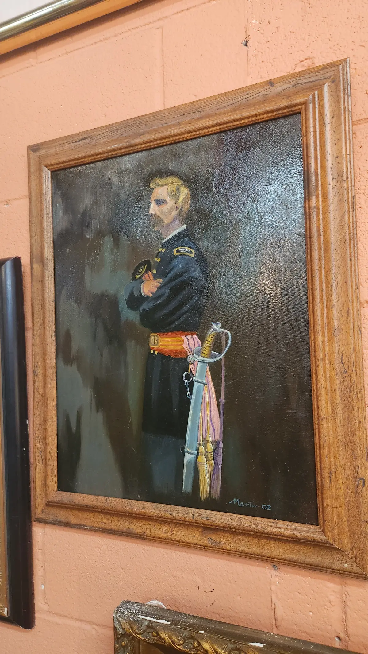 Framed Oil Painting Of General Joshua Lawrence Chamberlain 1
