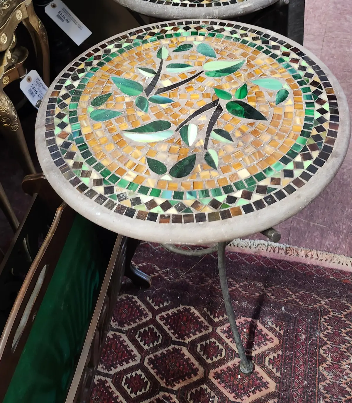 Small Round Mosaic Table - 1 Of 2 1