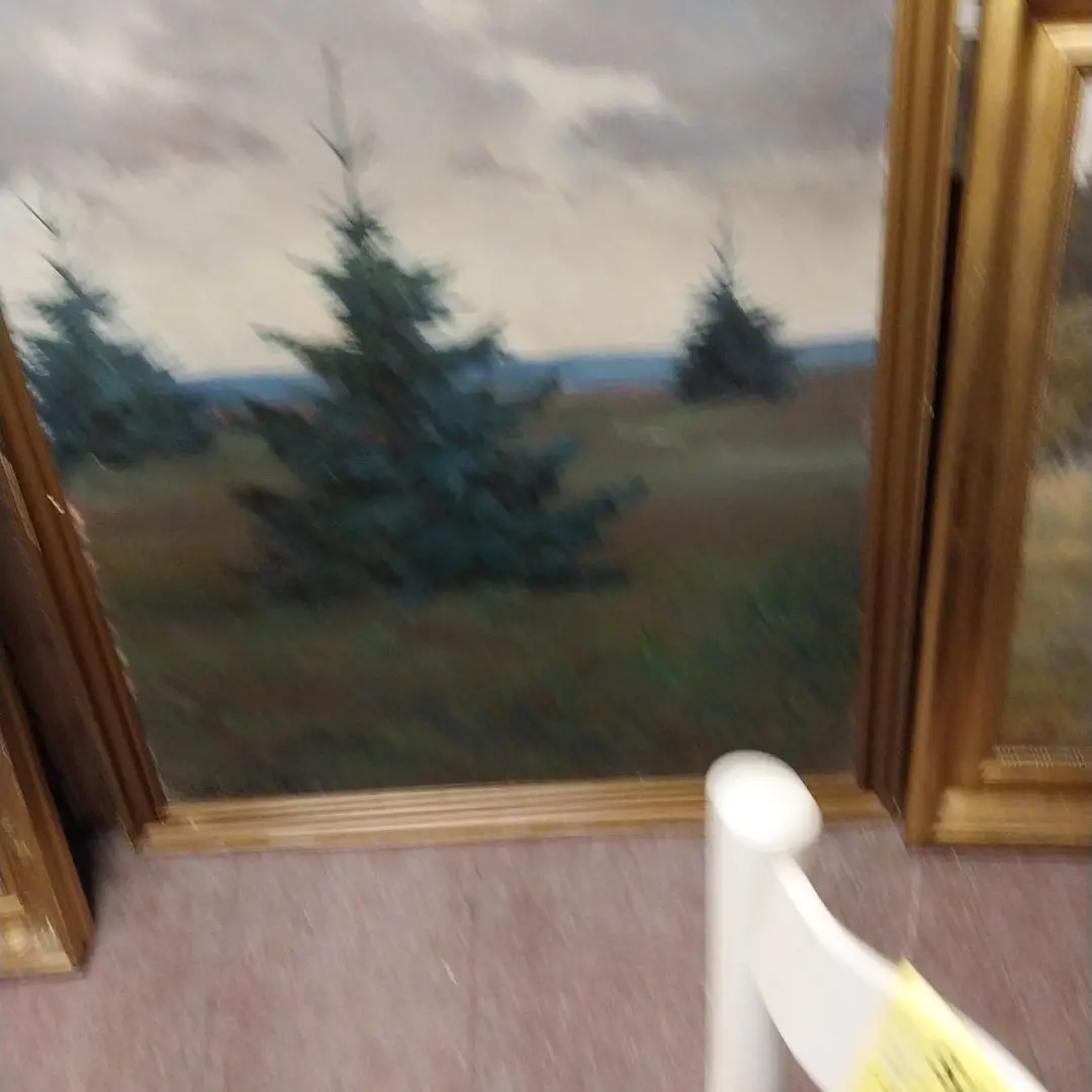 Spruce Tree In A Meadow Oil Painting On Canvas 1