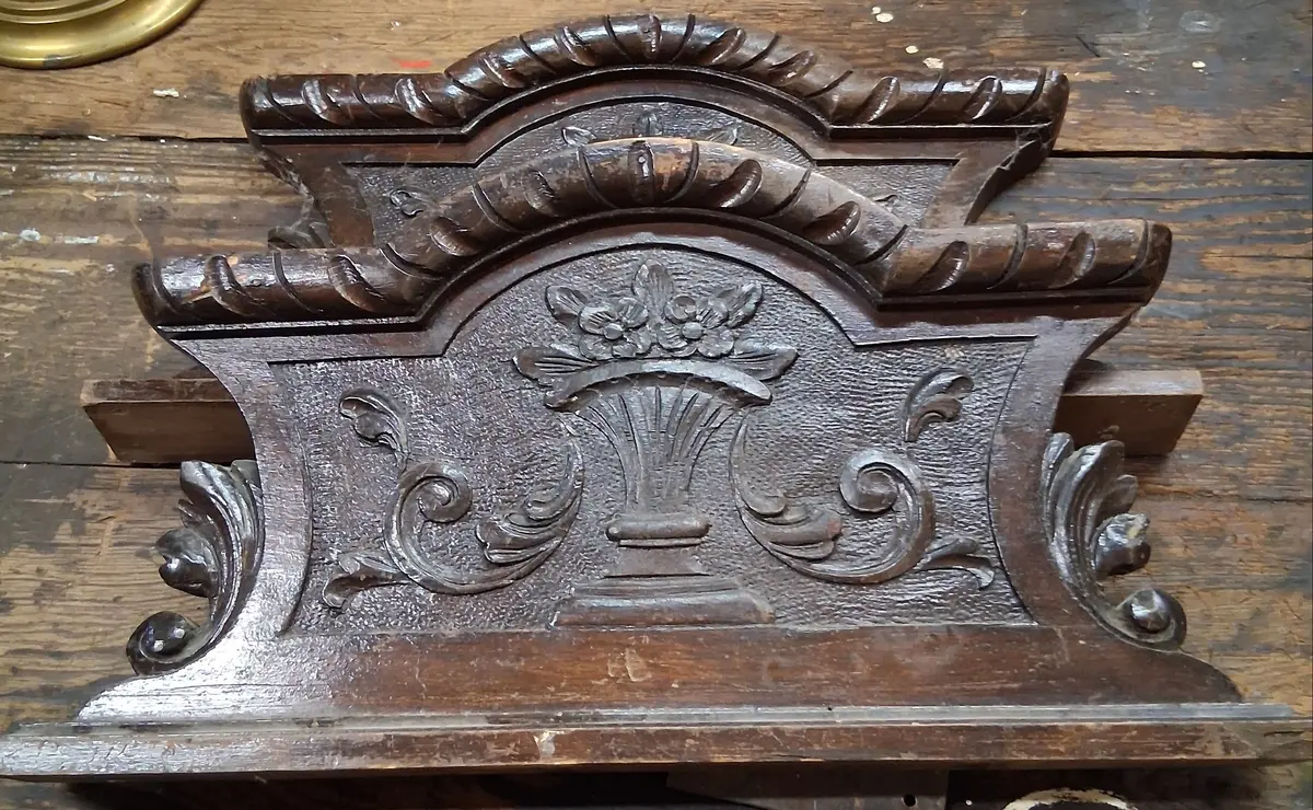 Pair Of Carved Back Splashes 1