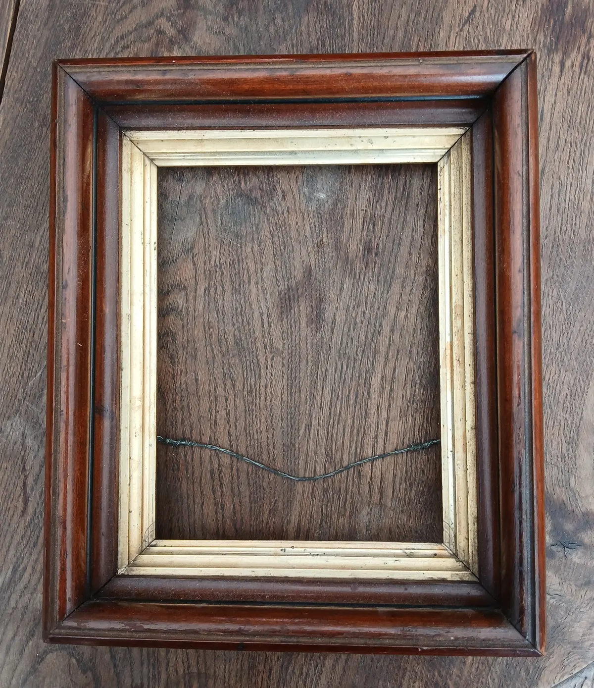 Small Walnut Frame With Simple Gilt Filet 1