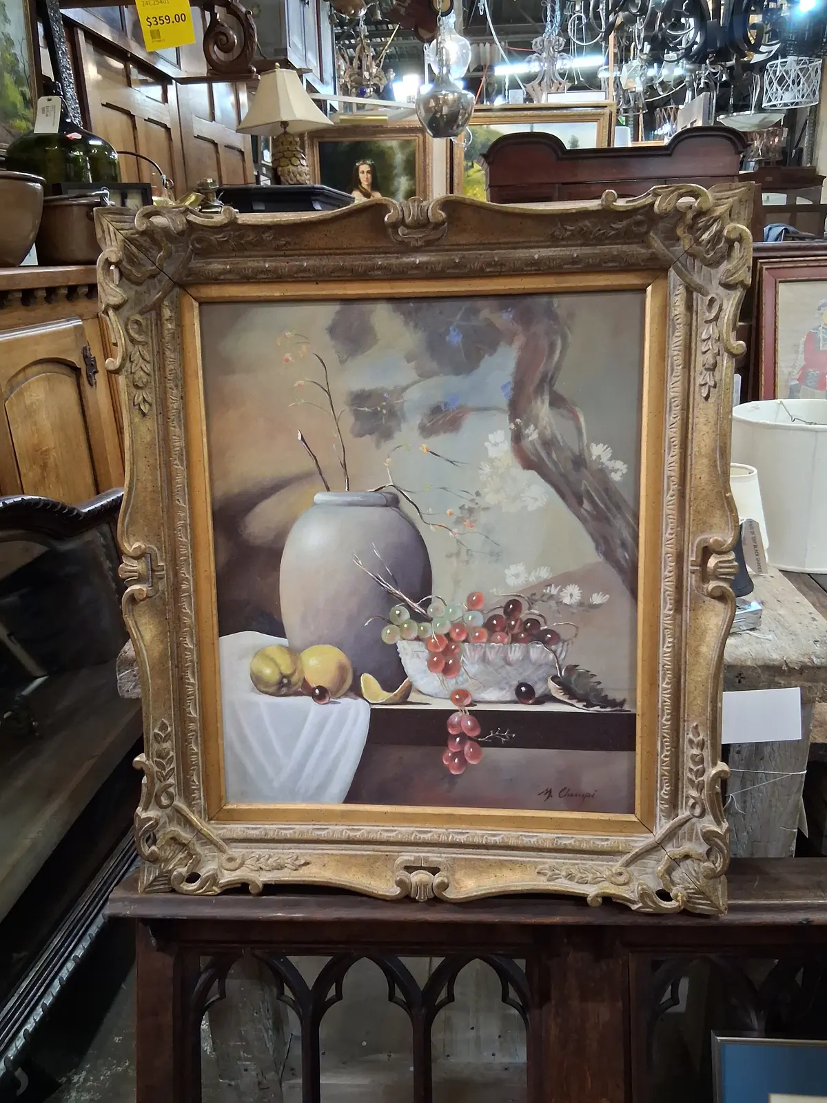 Frame Still Life With Fruit And Crock Oil Painting 1