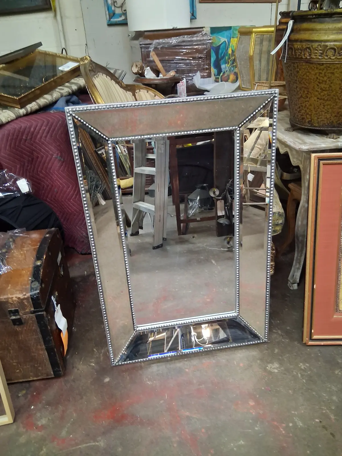 Beveled Modern Flared Mirror 1