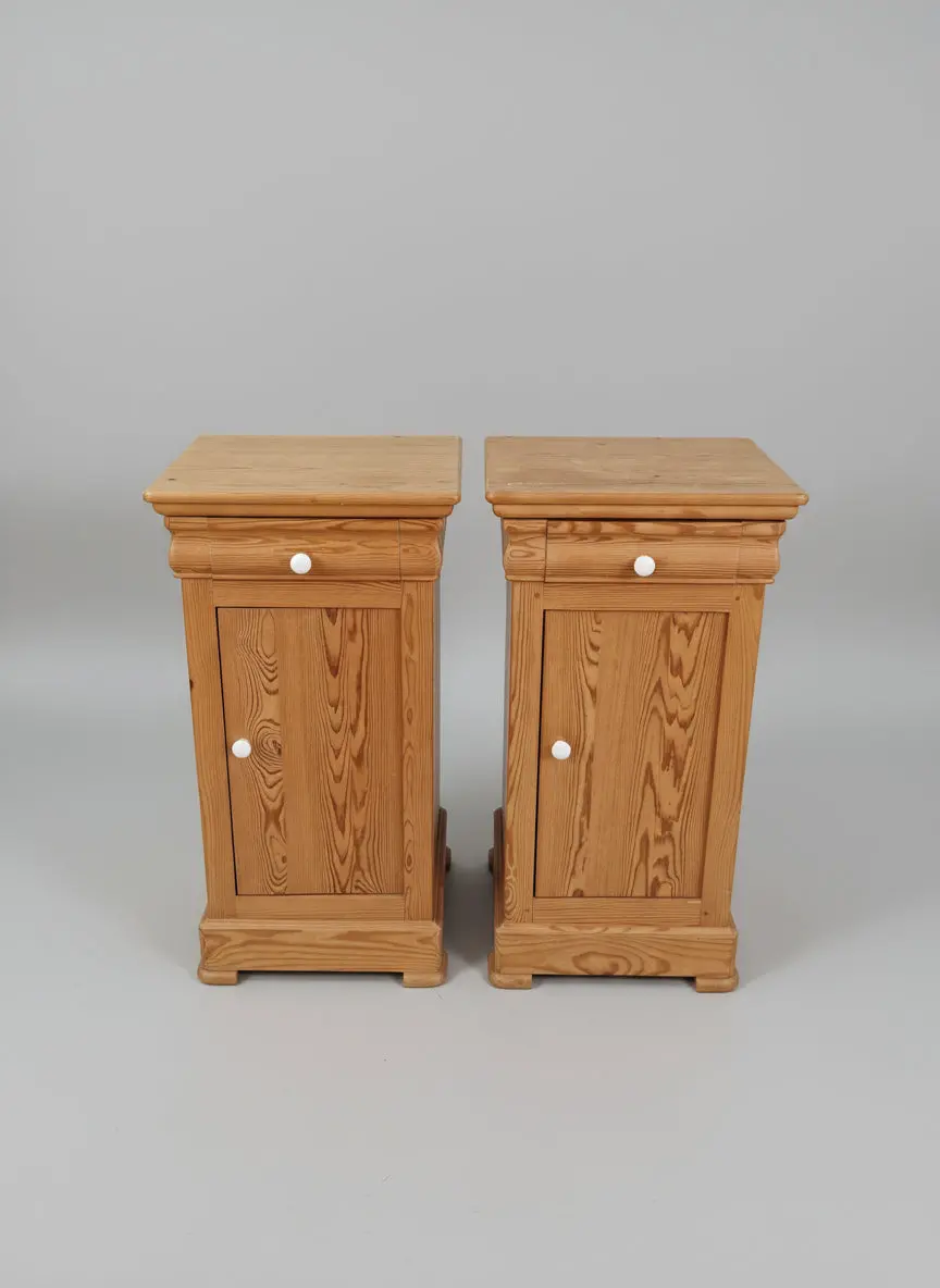 Pair Of Pine Night Stands 1