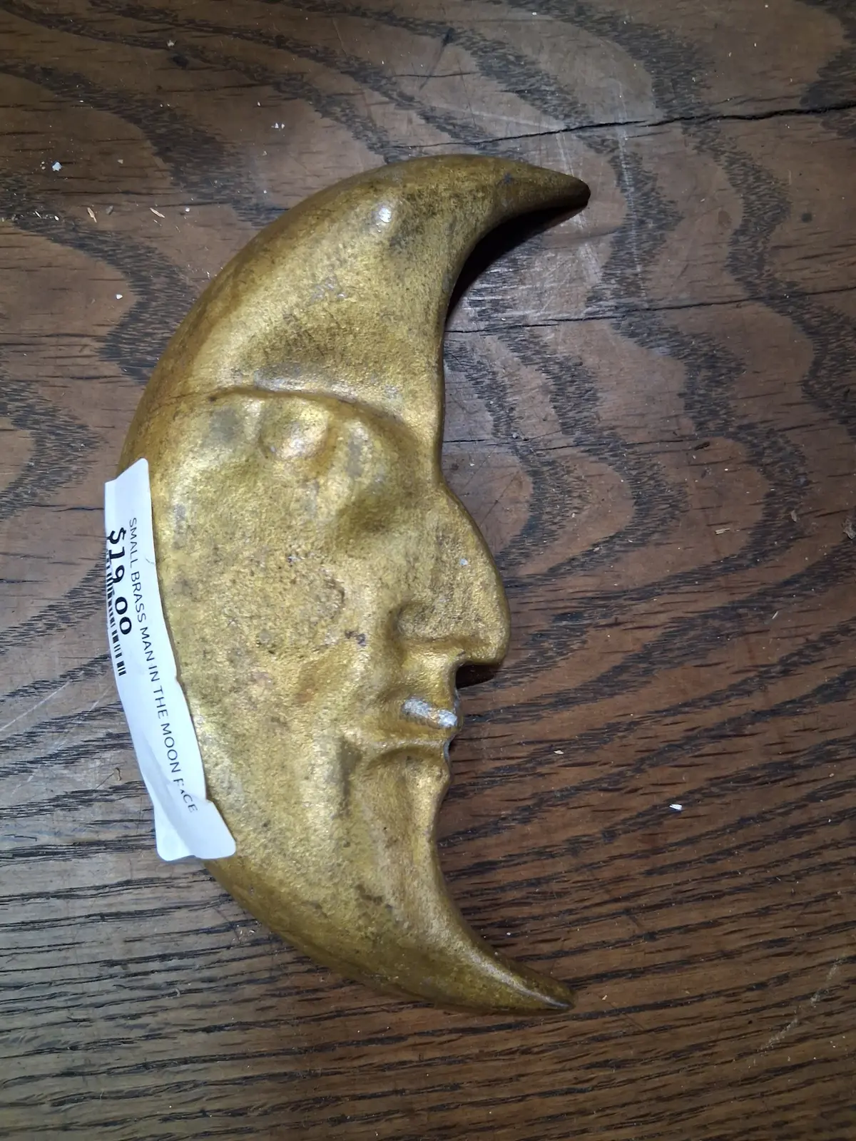 Small Brass Man In The Moon Face 1